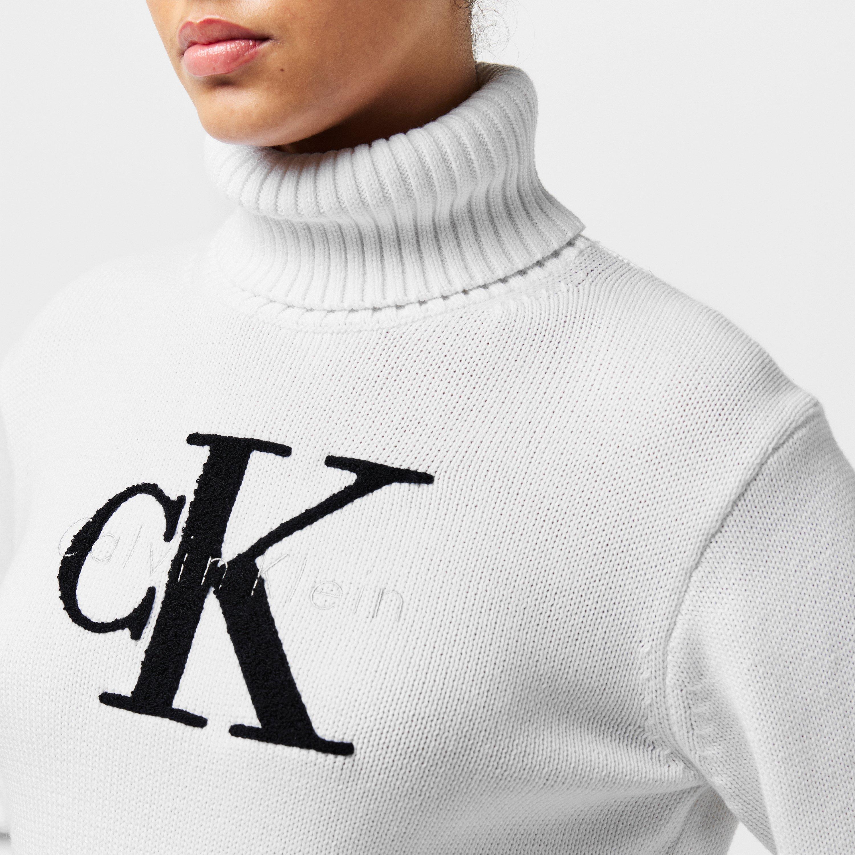 Brilliant White - Calvin Klein Jeans - Funnel Neck Sweater - 5