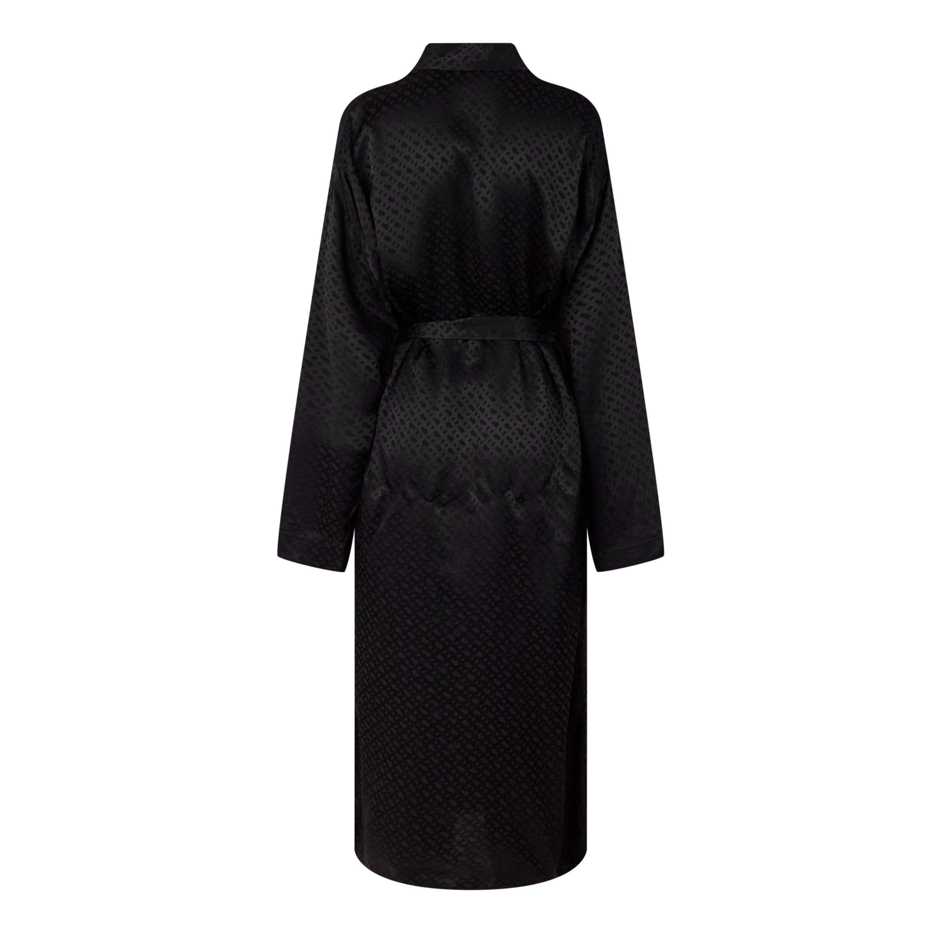Black - Boss - Women's BW Mono Robe Monogram Silk Gown - 2