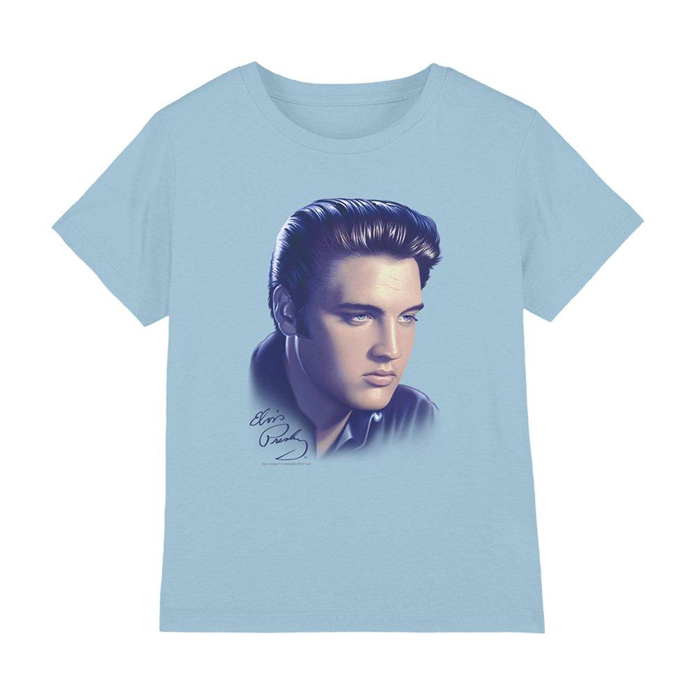 Light Blue - Elvis Presley - Elvis Presley Big Portrait Kids T-Shirt Light Blu - 1