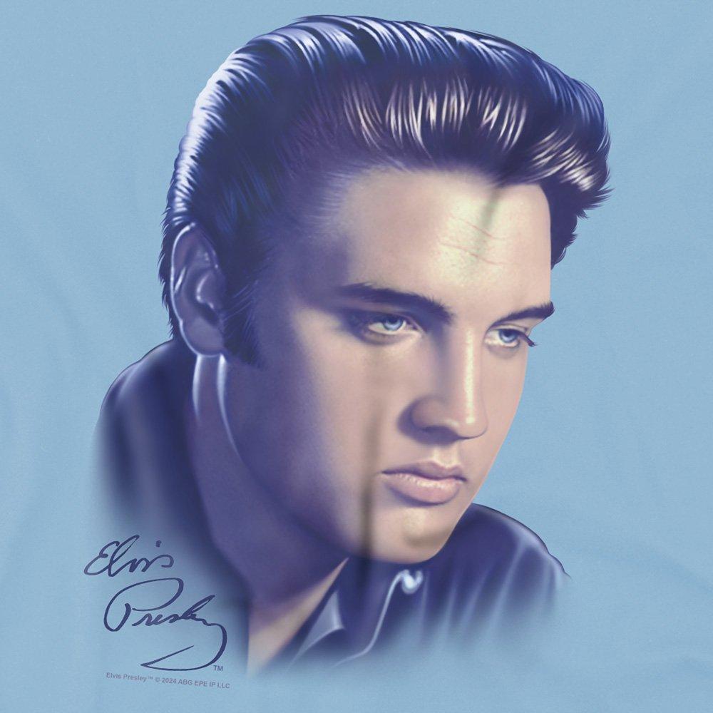 Light Blue - Elvis Presley - Elvis Presley Big Portrait Kids T-Shirt Light Blu - 2