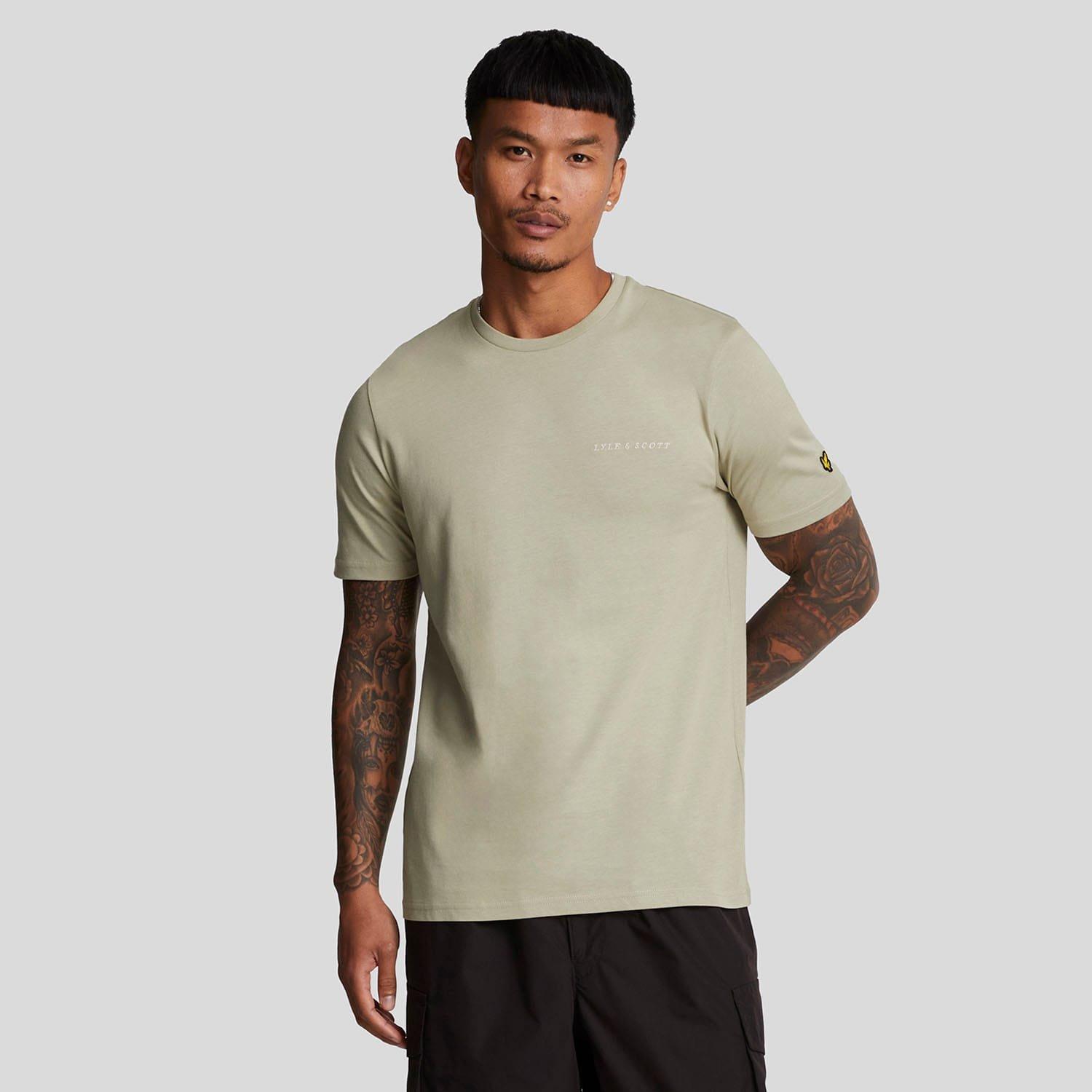 Beige - Lyle and Scott - Embroidered T-Shirt - 1