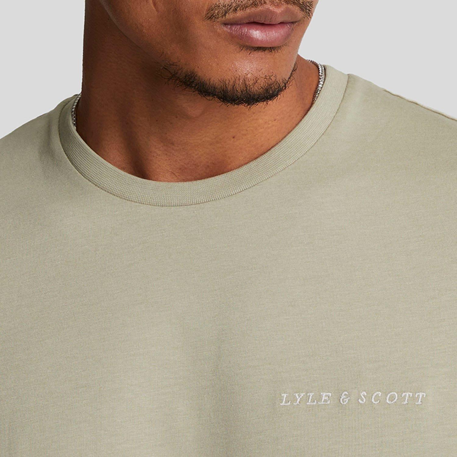 Beige - Lyle and Scott - Embroidered T-Shirt - 4