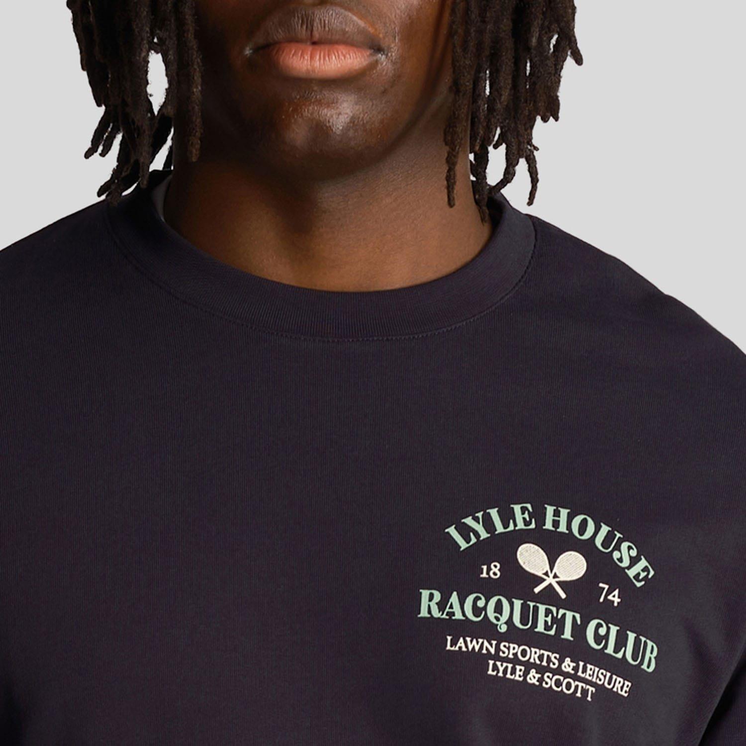 Navy - Lyle and Scott - Racquet Club Graphic Sweatshirt - 4