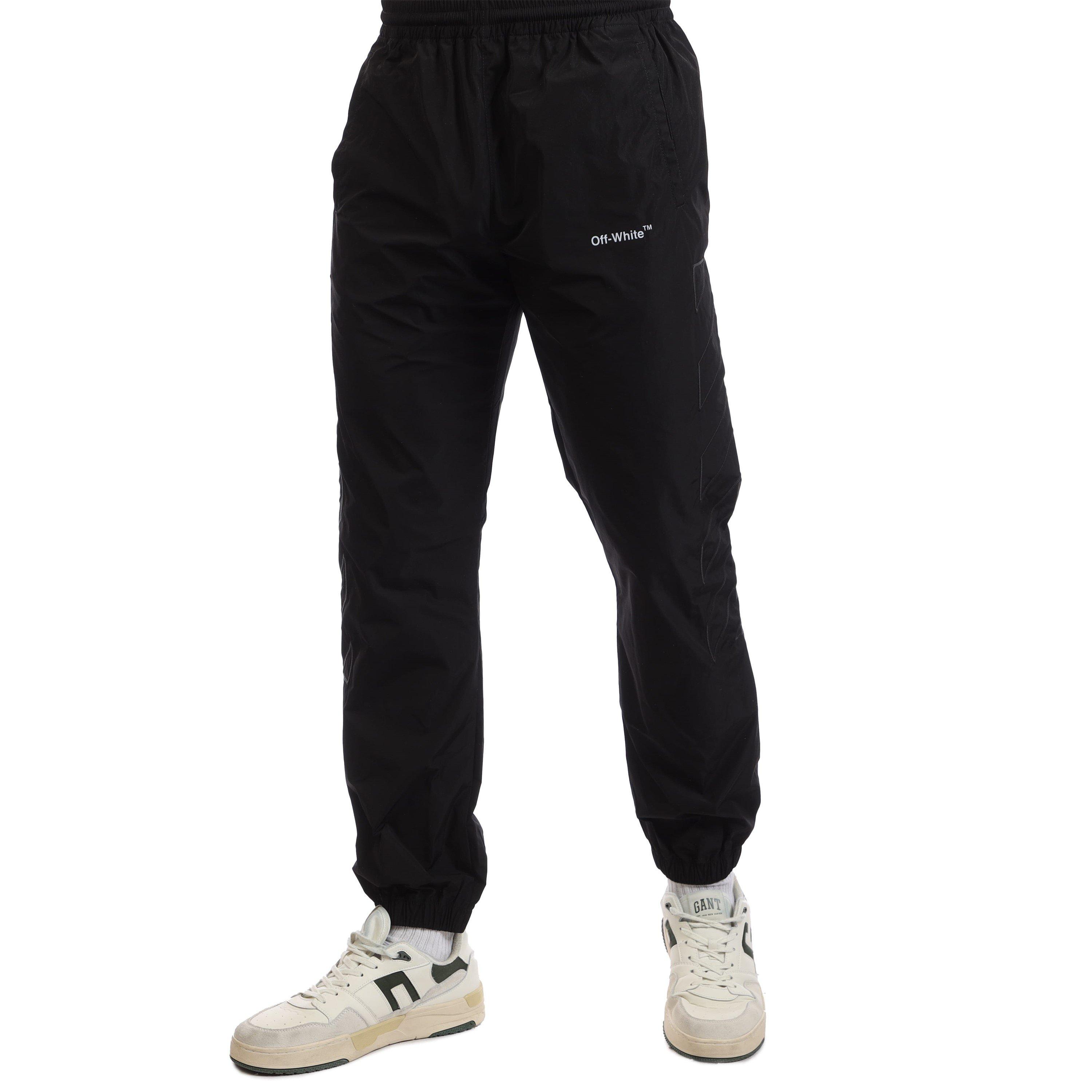 Black - Off White - Diagonal Outline Track Pants - 1
