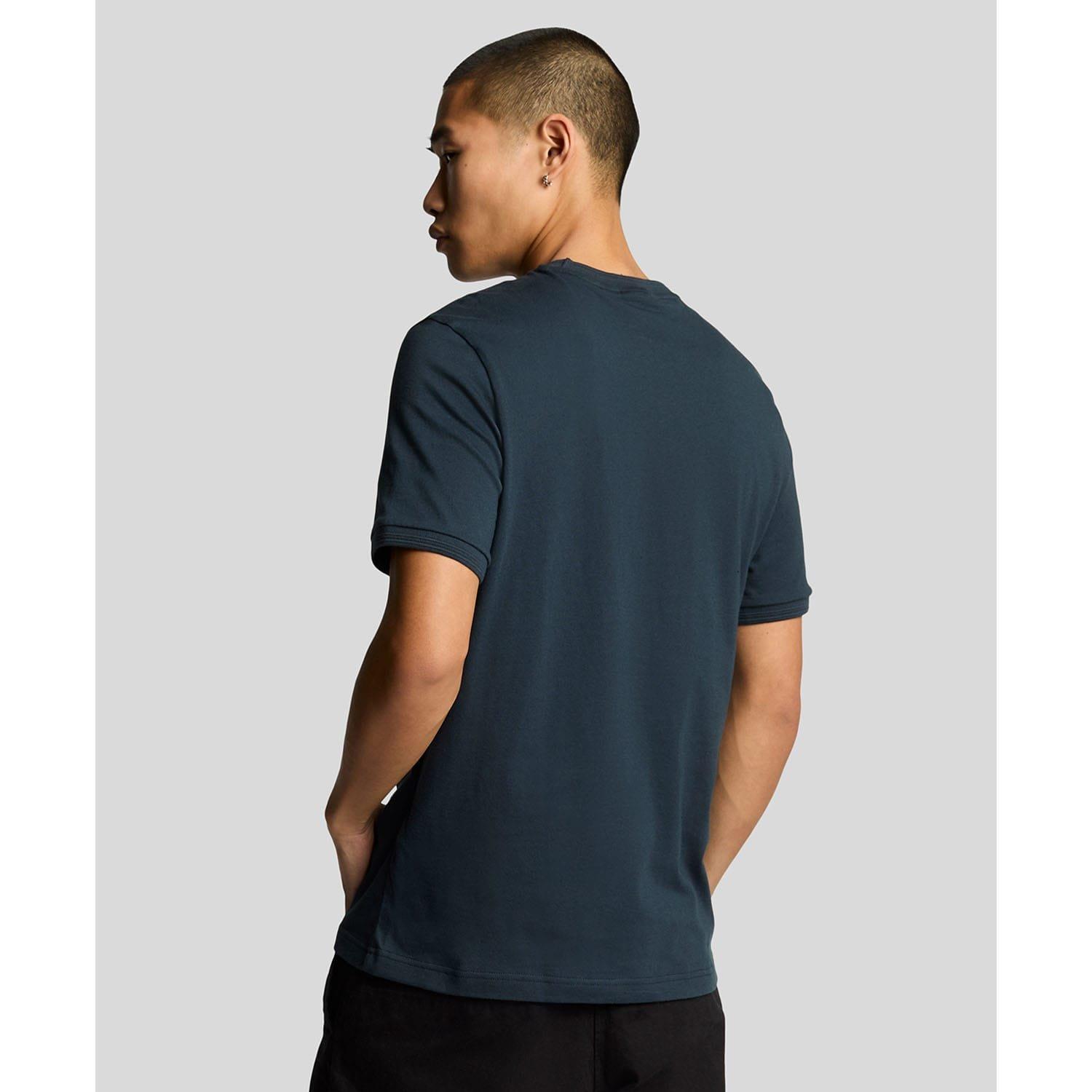 Navy - Lyle and Scott - Ottoman Tipped T-Shirt - 2