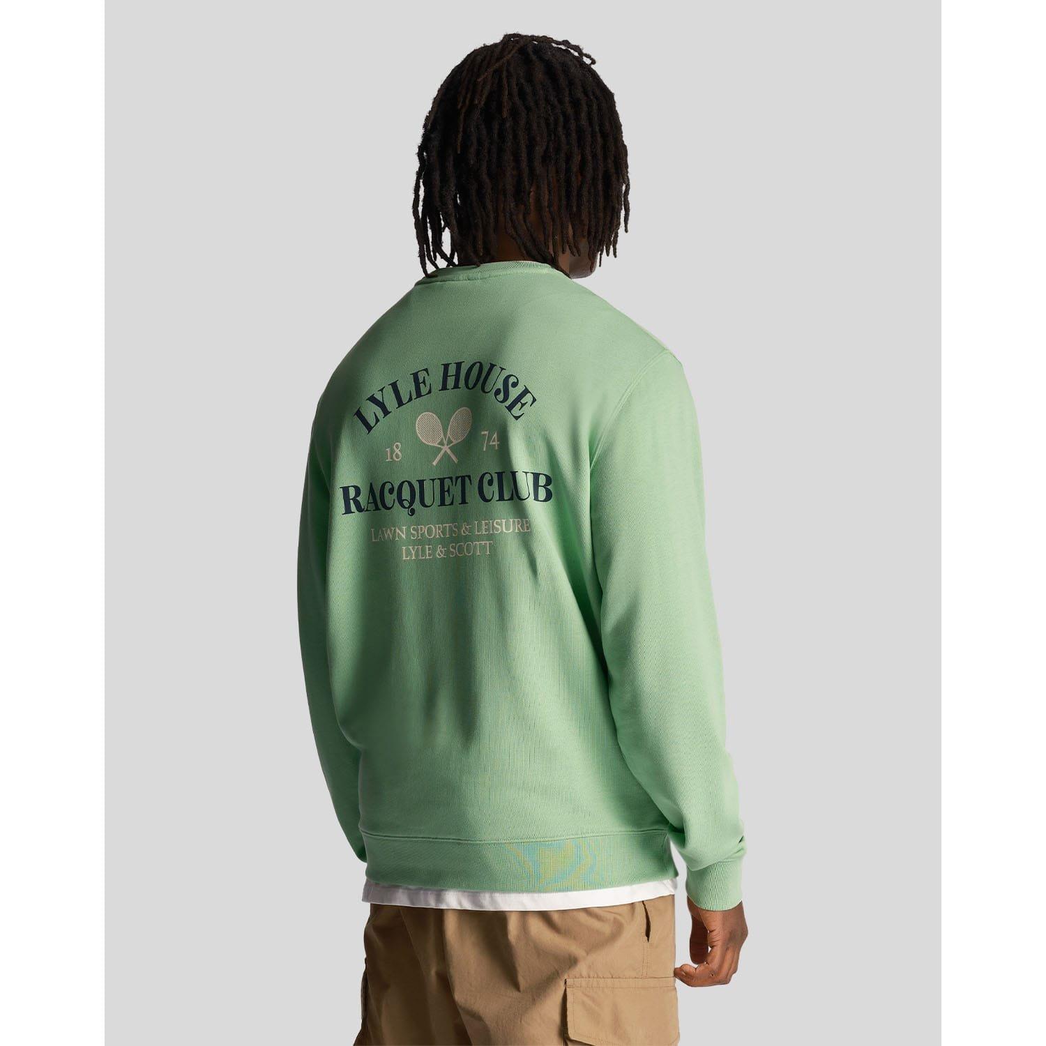 Green - Lyle and Scott - Racquet Club Graphic Sweatshirt - 3