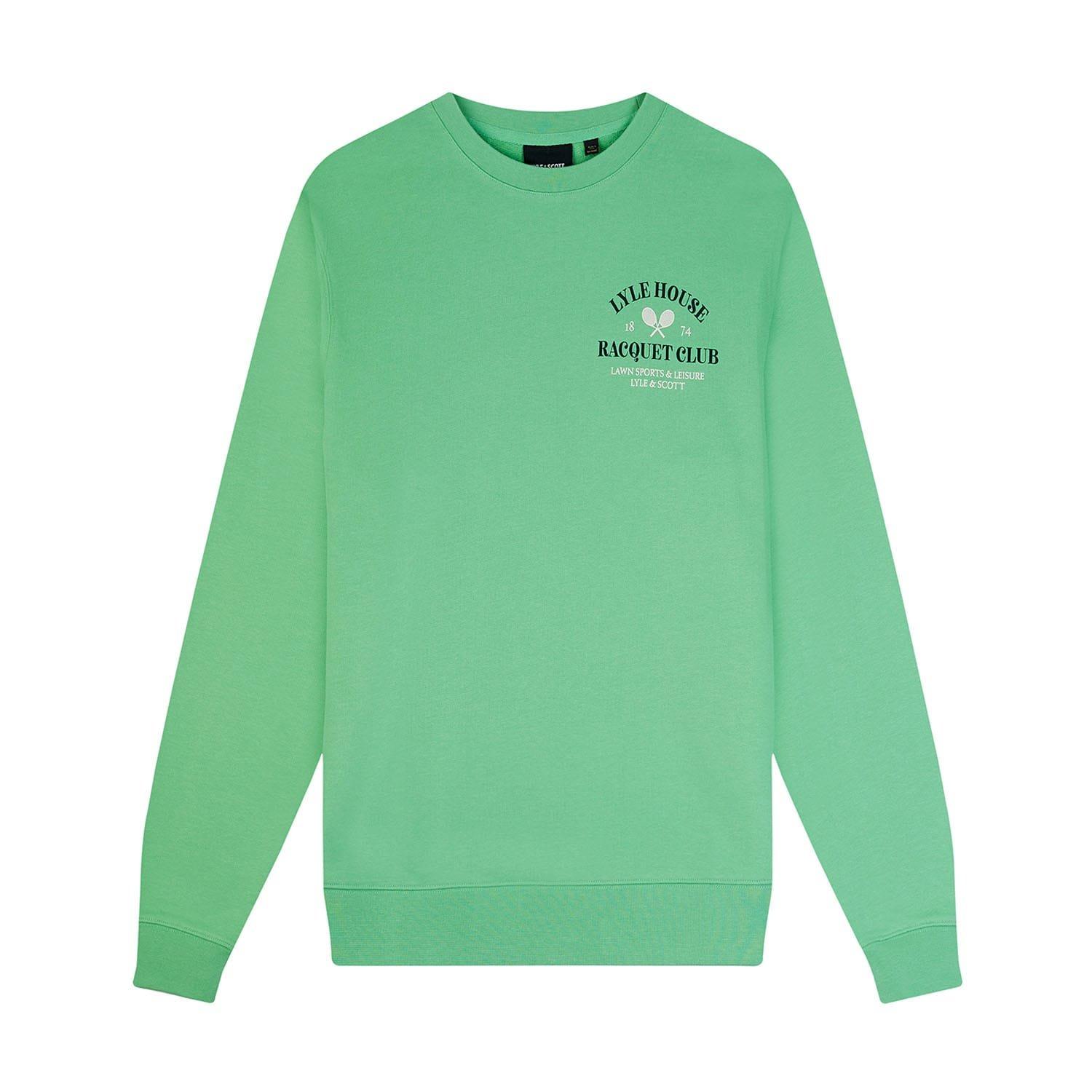 Green - Lyle and Scott - Racquet Club Graphic Sweatshirt - 5