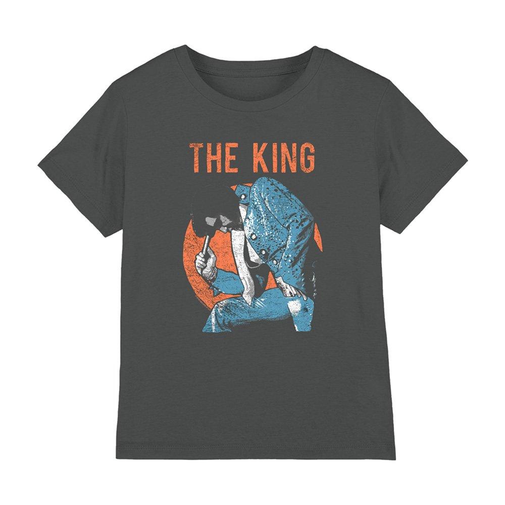 Charcoal - Elvis Presley - Elvis Presleymic In Hand Kids T-Shirt Charcoal - 1