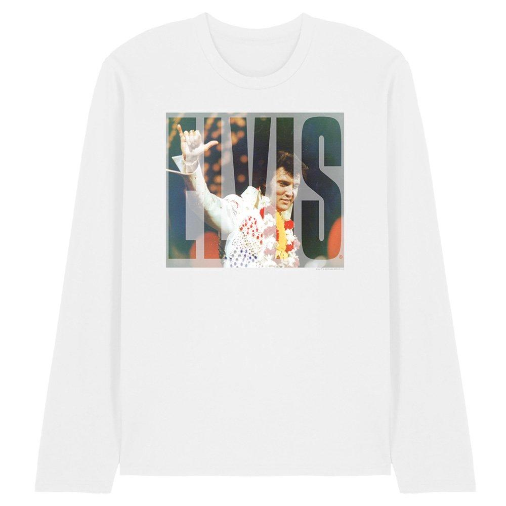 White - Elvis Presley - Aloha Knockout Long Sleeve T-Shirt White - 1