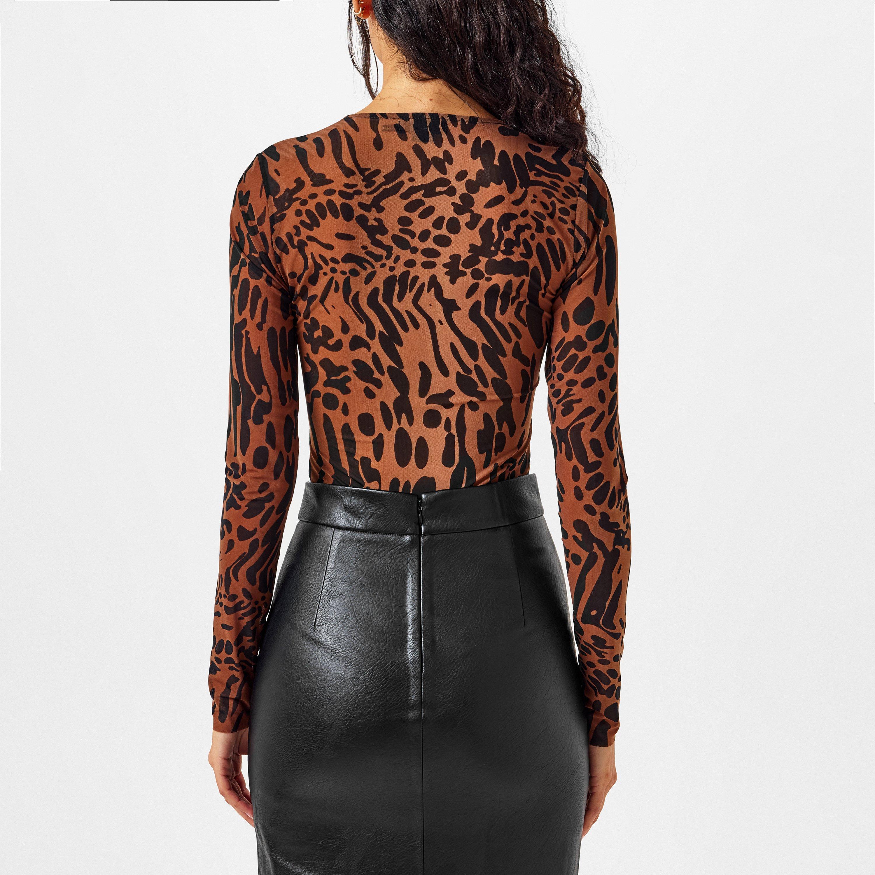 warped leo - Good American - Mesh Bodysuit - 3