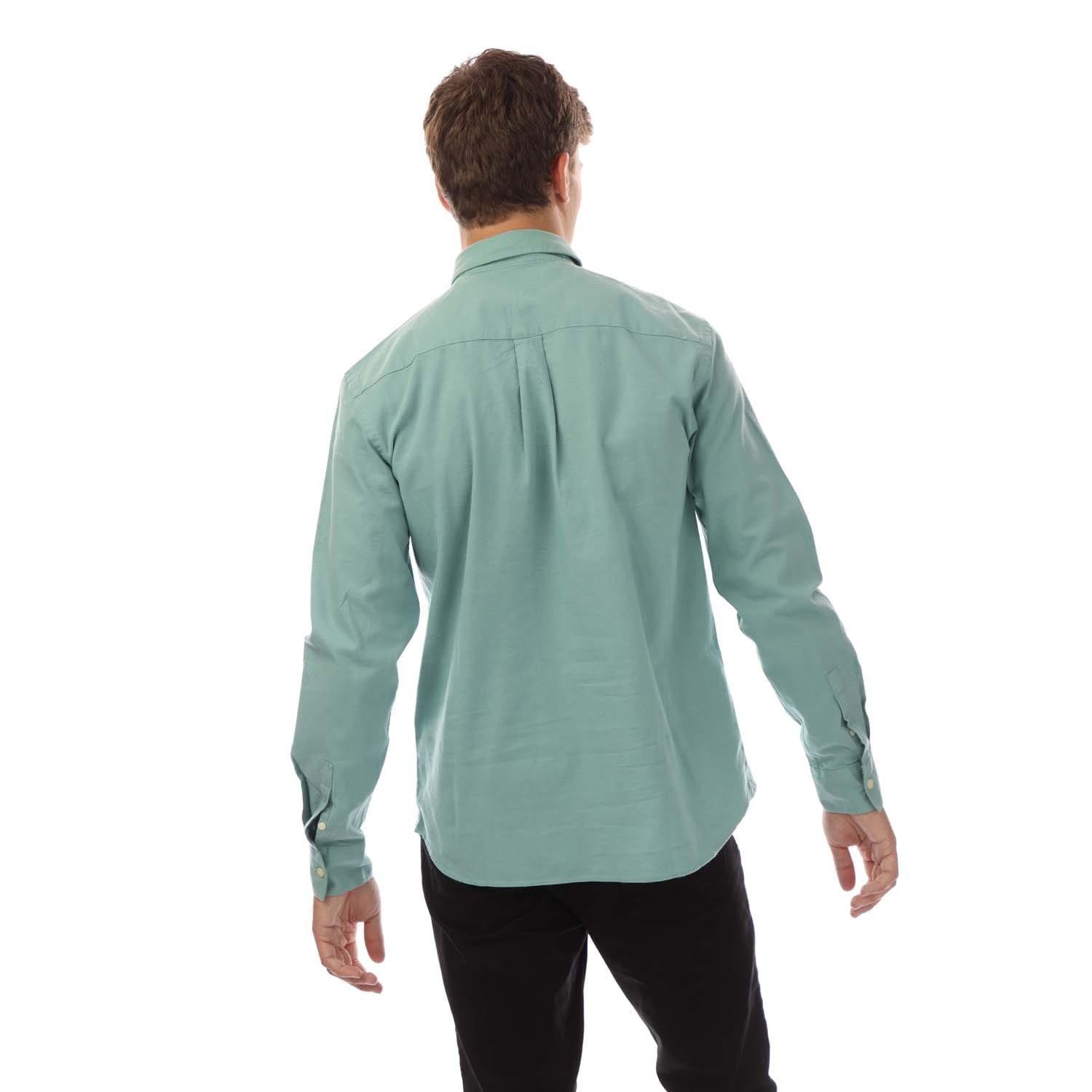 Turquoise - Lyle and Scott - Cotton Linen Button Down Shirt - 3