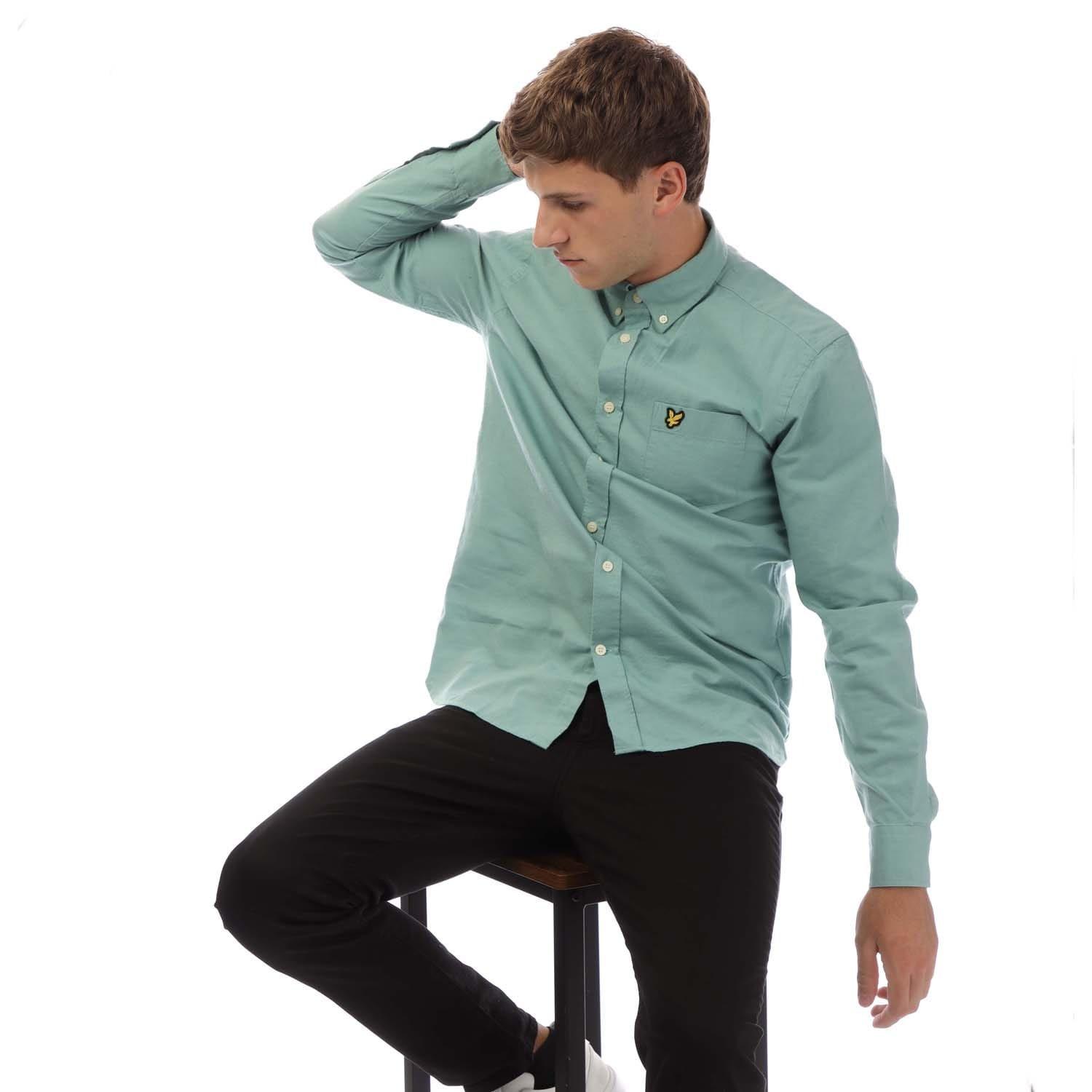 Turquoise - Lyle and Scott - Cotton Linen Button Down Shirt - 4