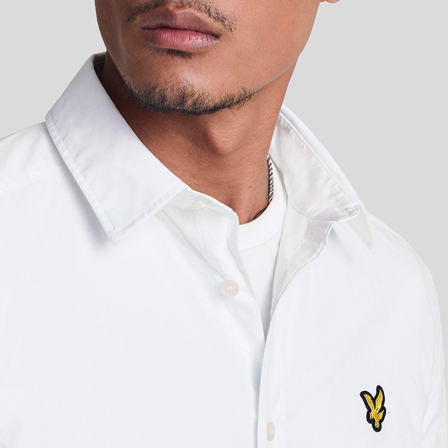 White - Lyle and Scott - Long Sleeve Poplin Shirt - 4