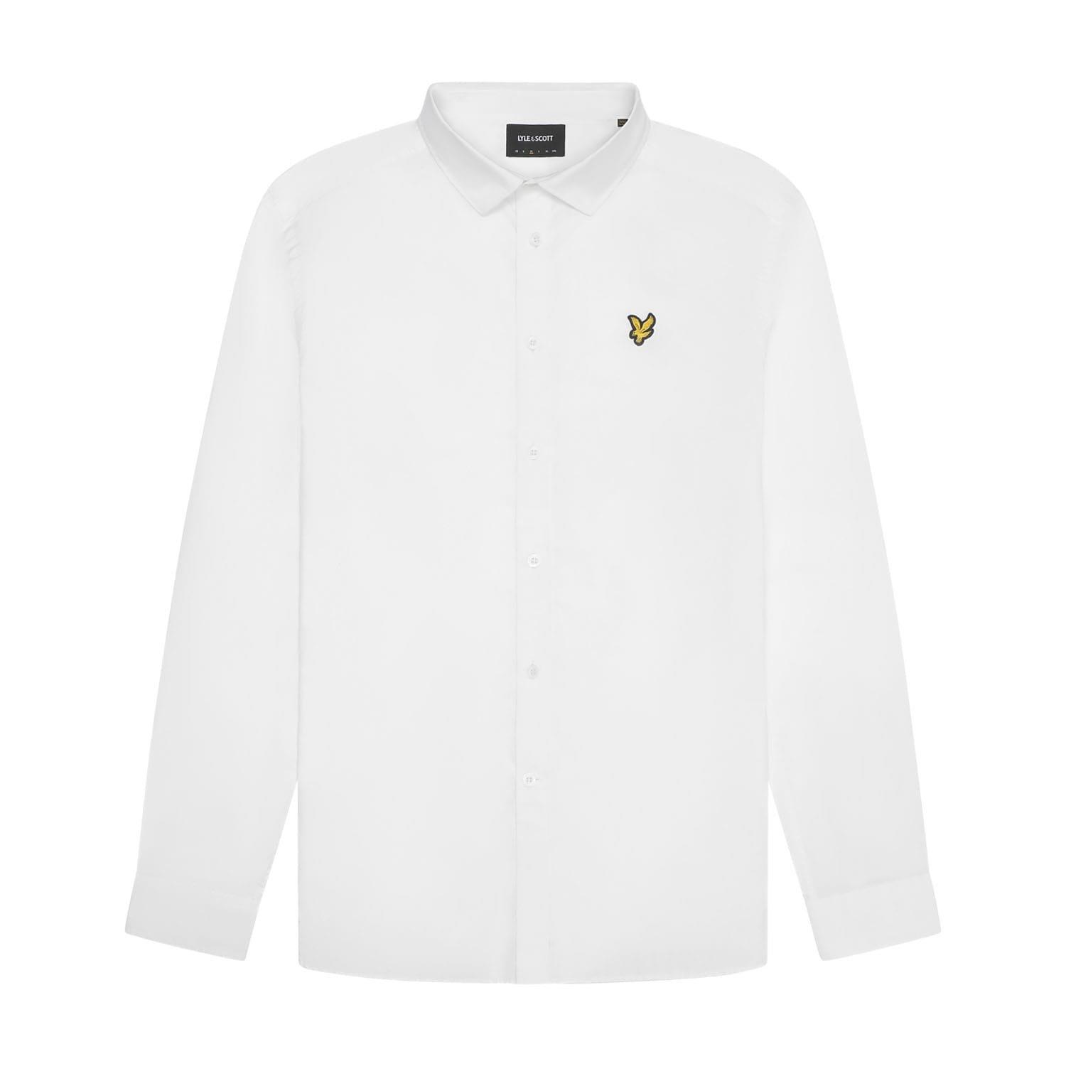White - Lyle and Scott - Long Sleeve Poplin Shirt - 5