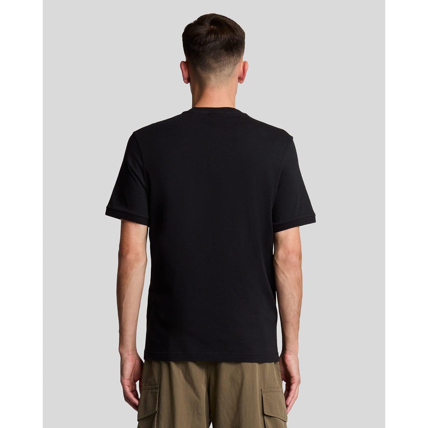 Black - Lyle and Scott - Ottoman Tipped T-Shirt - 3