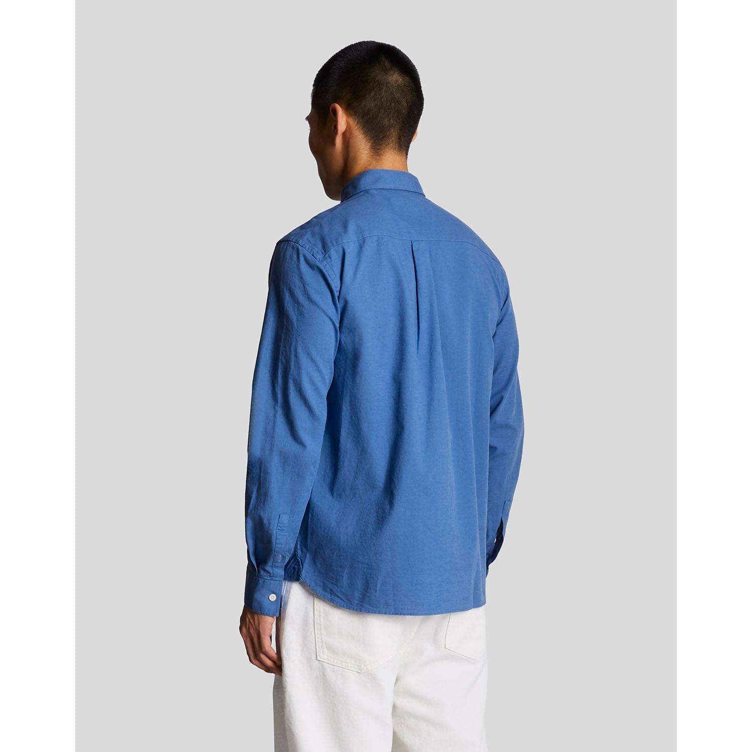Blue - Lyle and Scott - Cotton Linen Button Down Shirt - 3