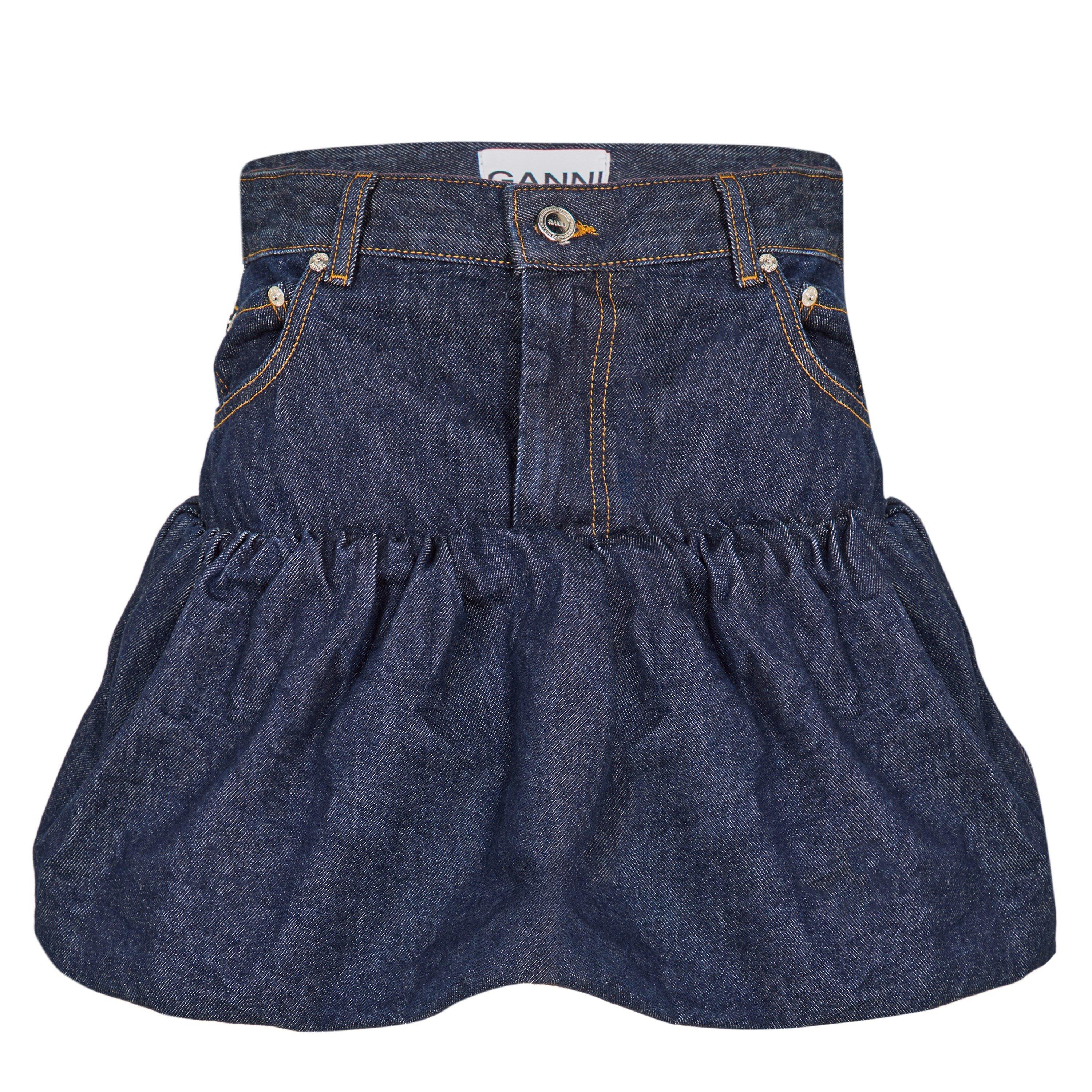 Ganni Women's Denim Skirt - Rinse - Size 12 (38)
