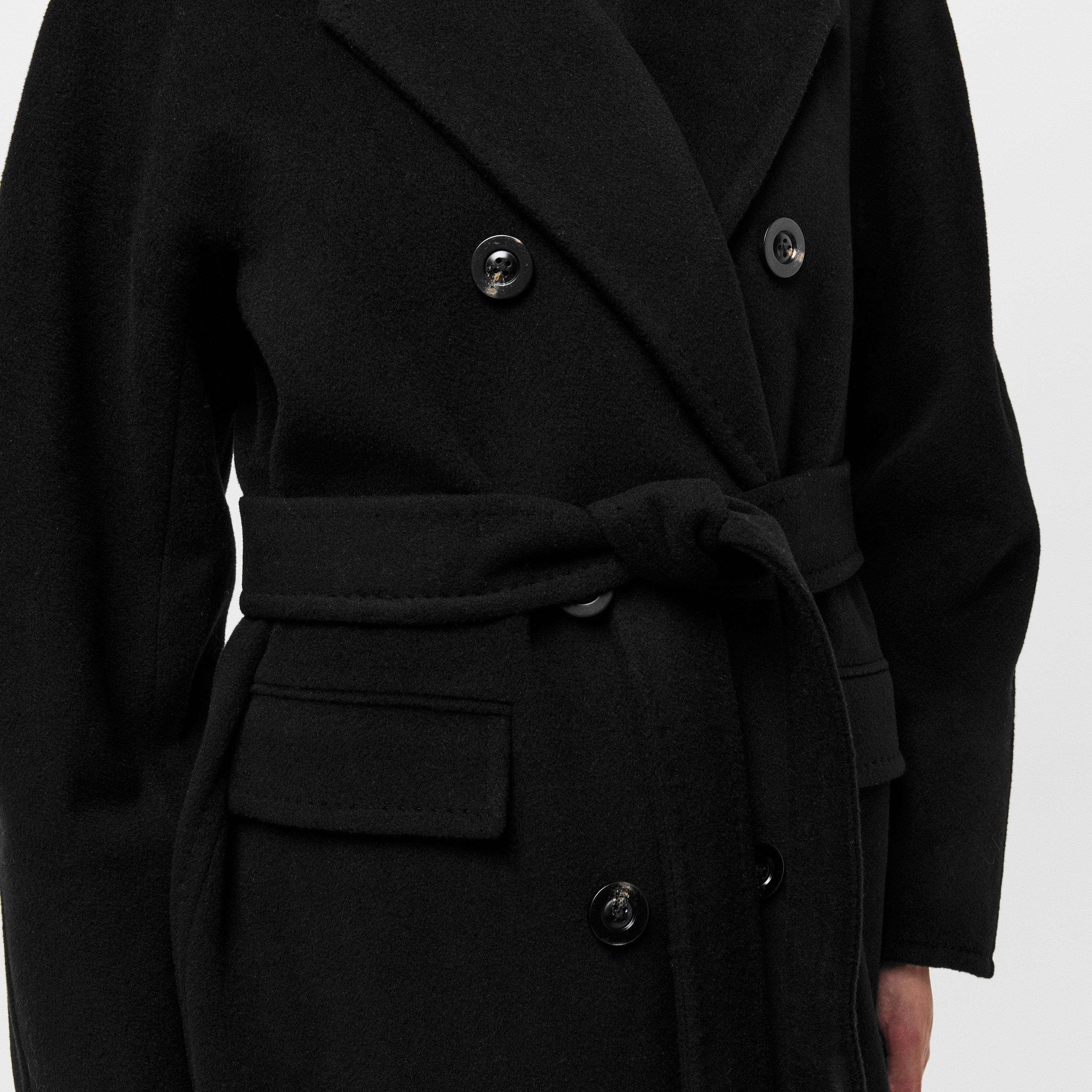 Black - Raey - Women's  Single-Breasted Long Sleeve Boucle Jacket - 5