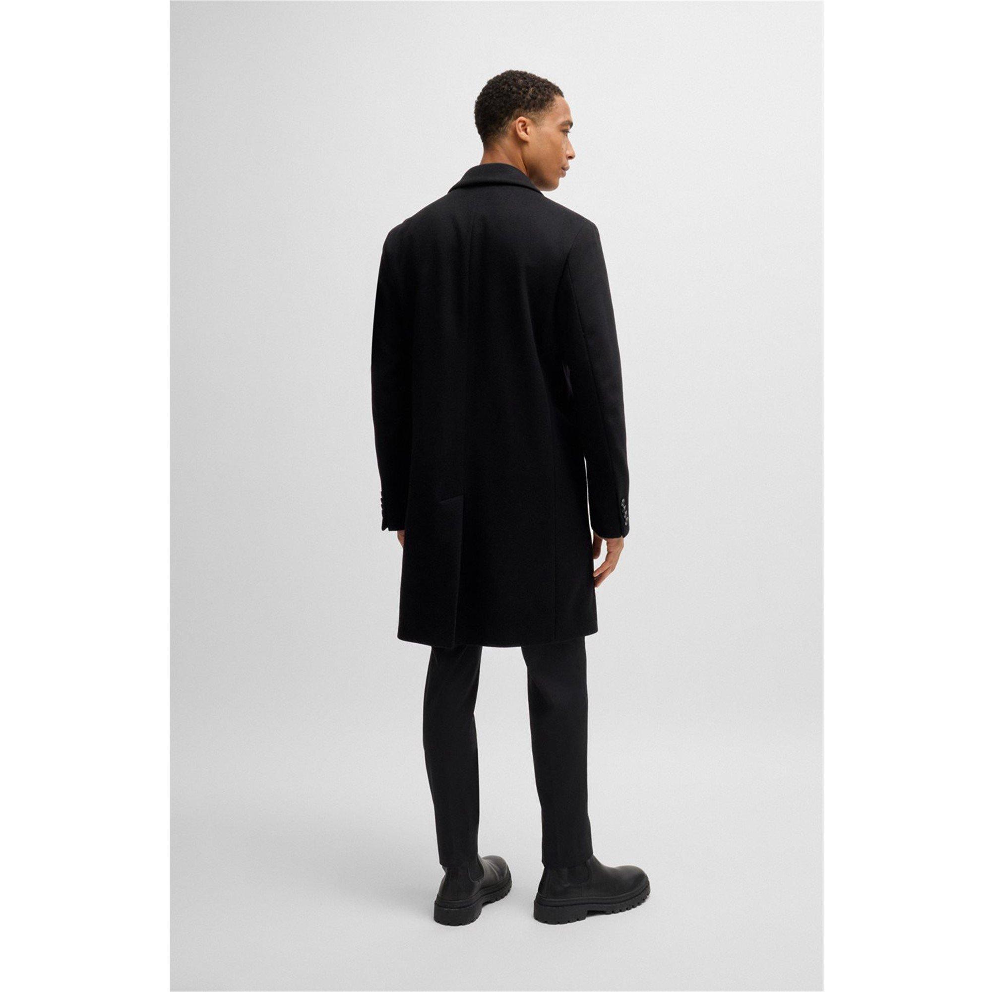 Black 001 - Boss - Men's HHyde C  Black Overcoat - 2