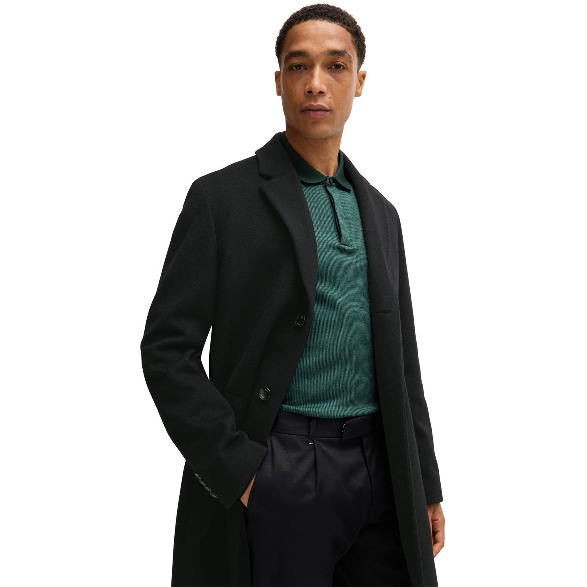Black 001 - Boss - Men's HHyde C  Black Overcoat - 3