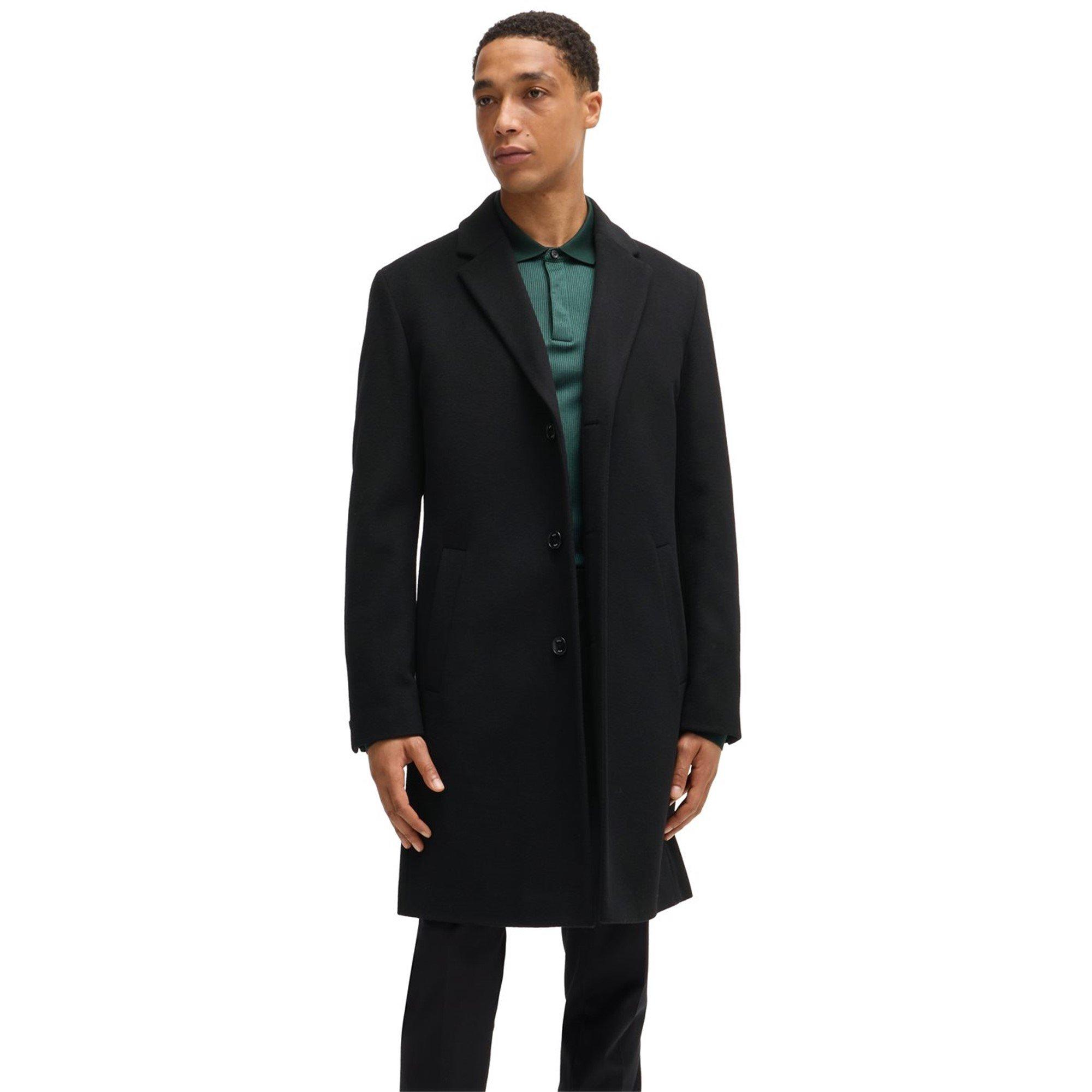Black 001 - Boss - Men's HHyde C  Black Overcoat - 4
