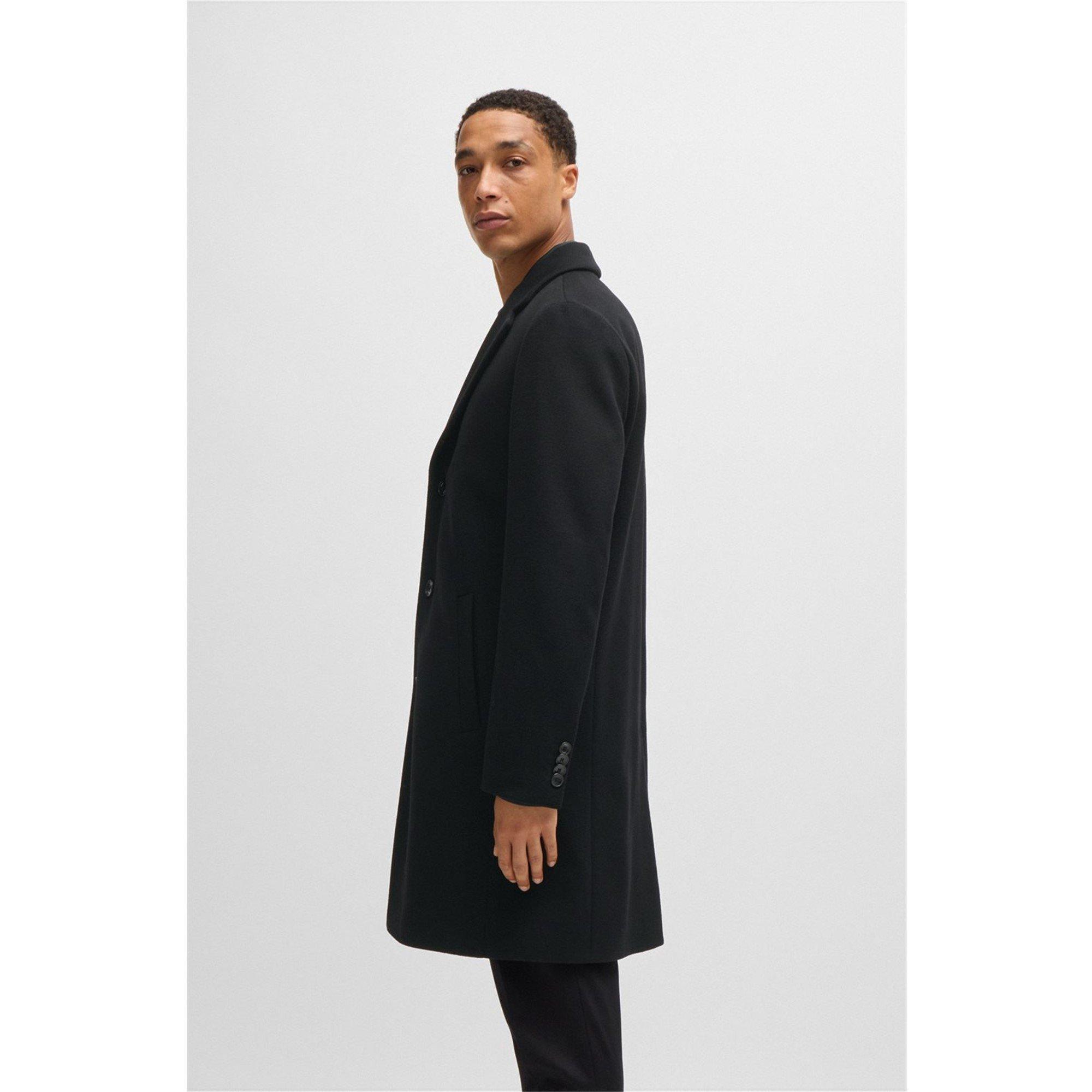 Black 001 - Boss - Men's HHyde C  Black Overcoat - 5