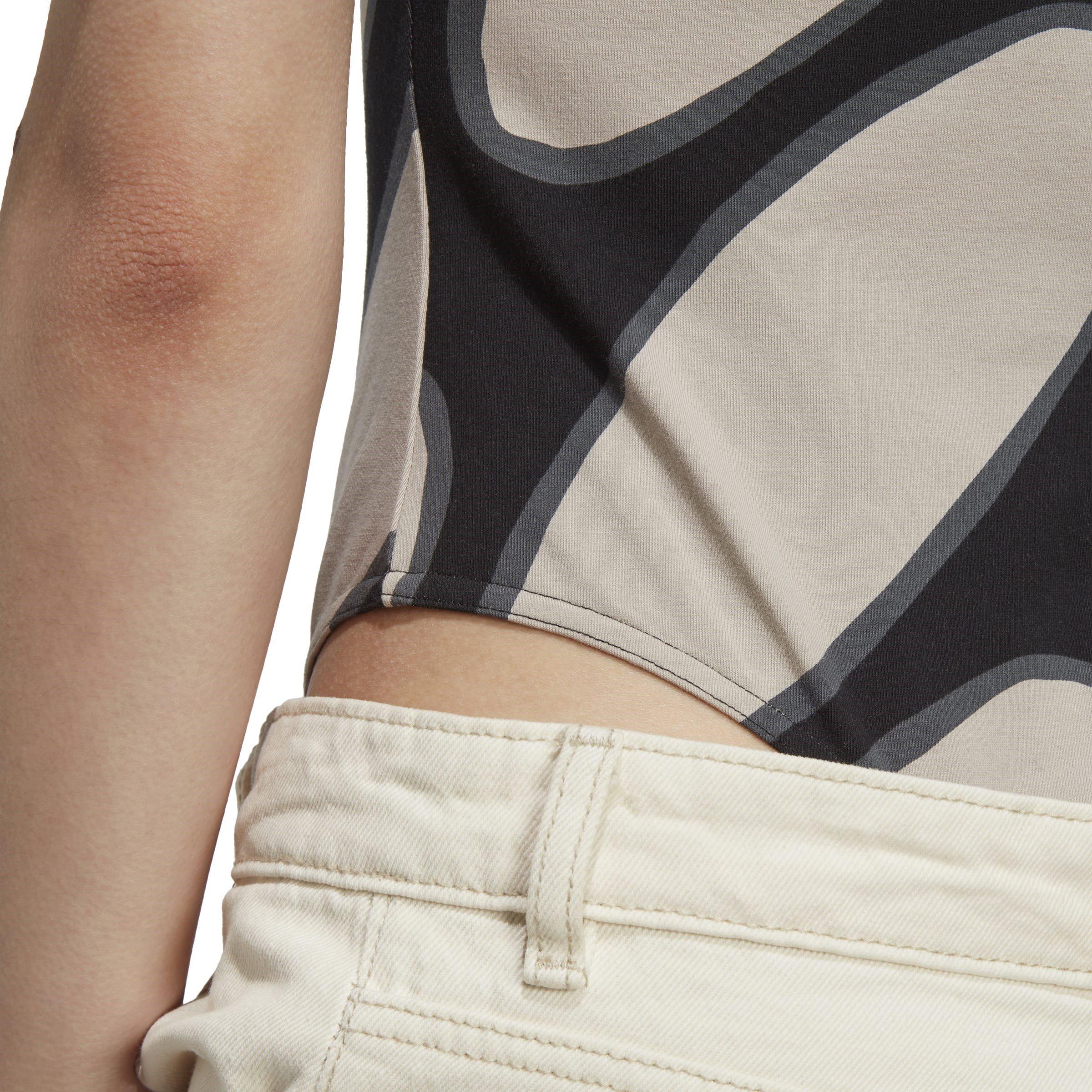 Bruin/Zwart/Grijs - adidas - x Marimekko Future Icons Three Stripes Bodysuit - 6