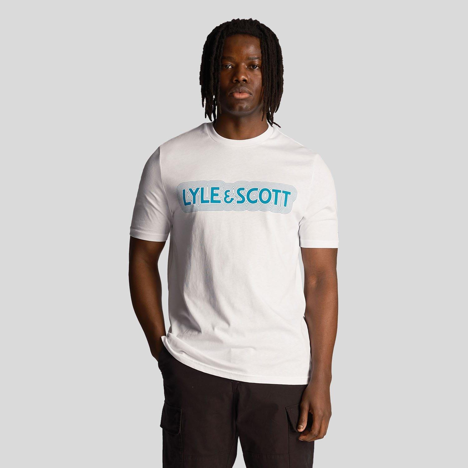 White - Lyle and Scott - Vibrations Print T-Shirt - 1