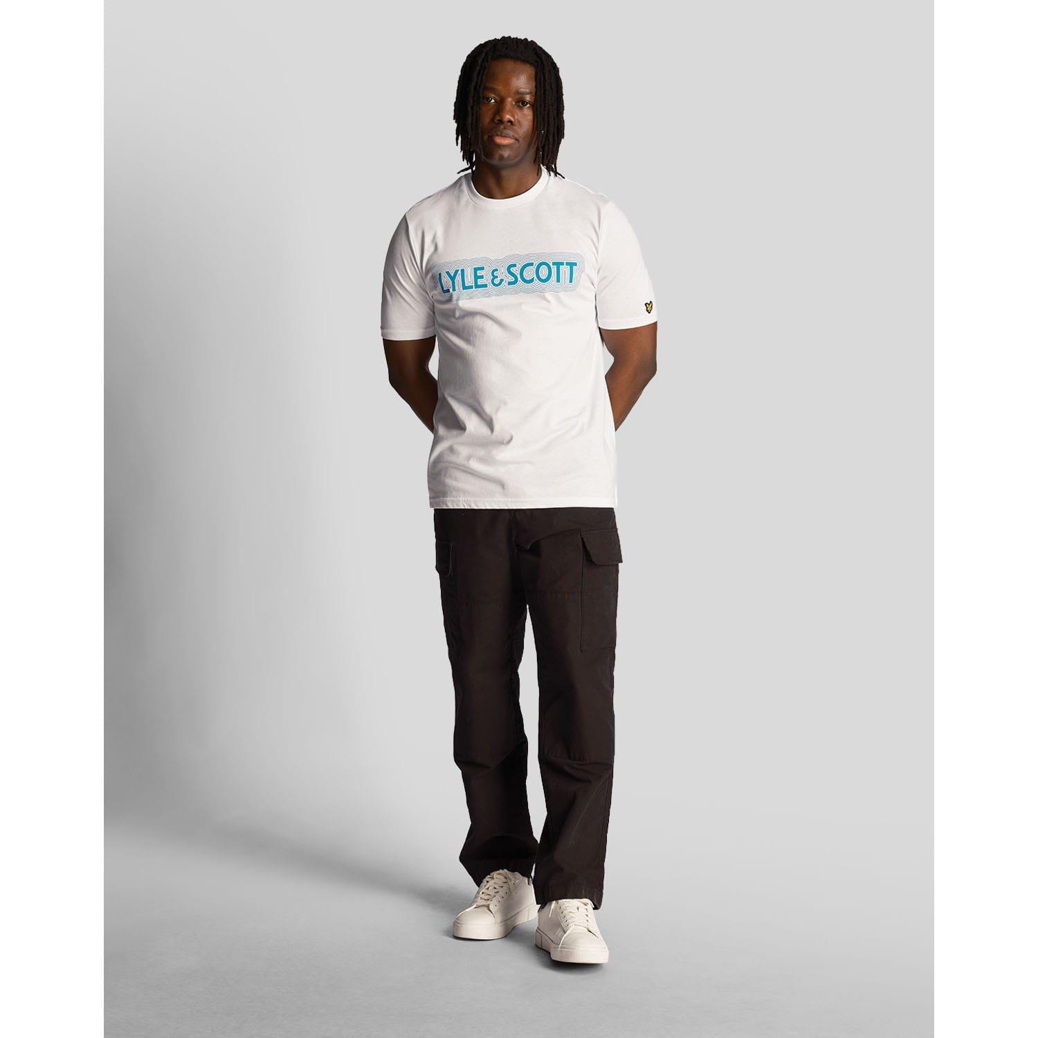 White - Lyle and Scott - Vibrations Print T-Shirt - 2