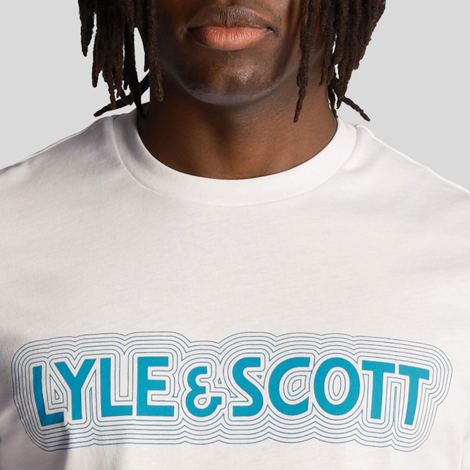 White - Lyle and Scott - Vibrations Print T-Shirt - 4