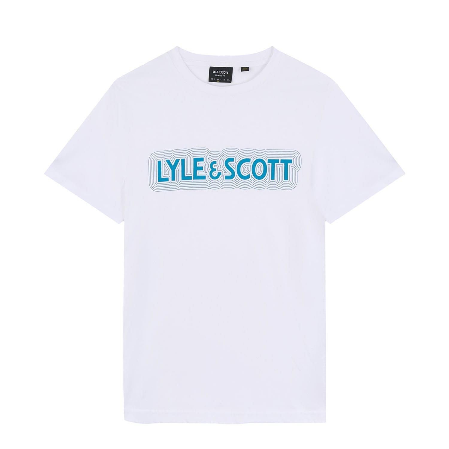 White - Lyle and Scott - Vibrations Print T-Shirt - 5