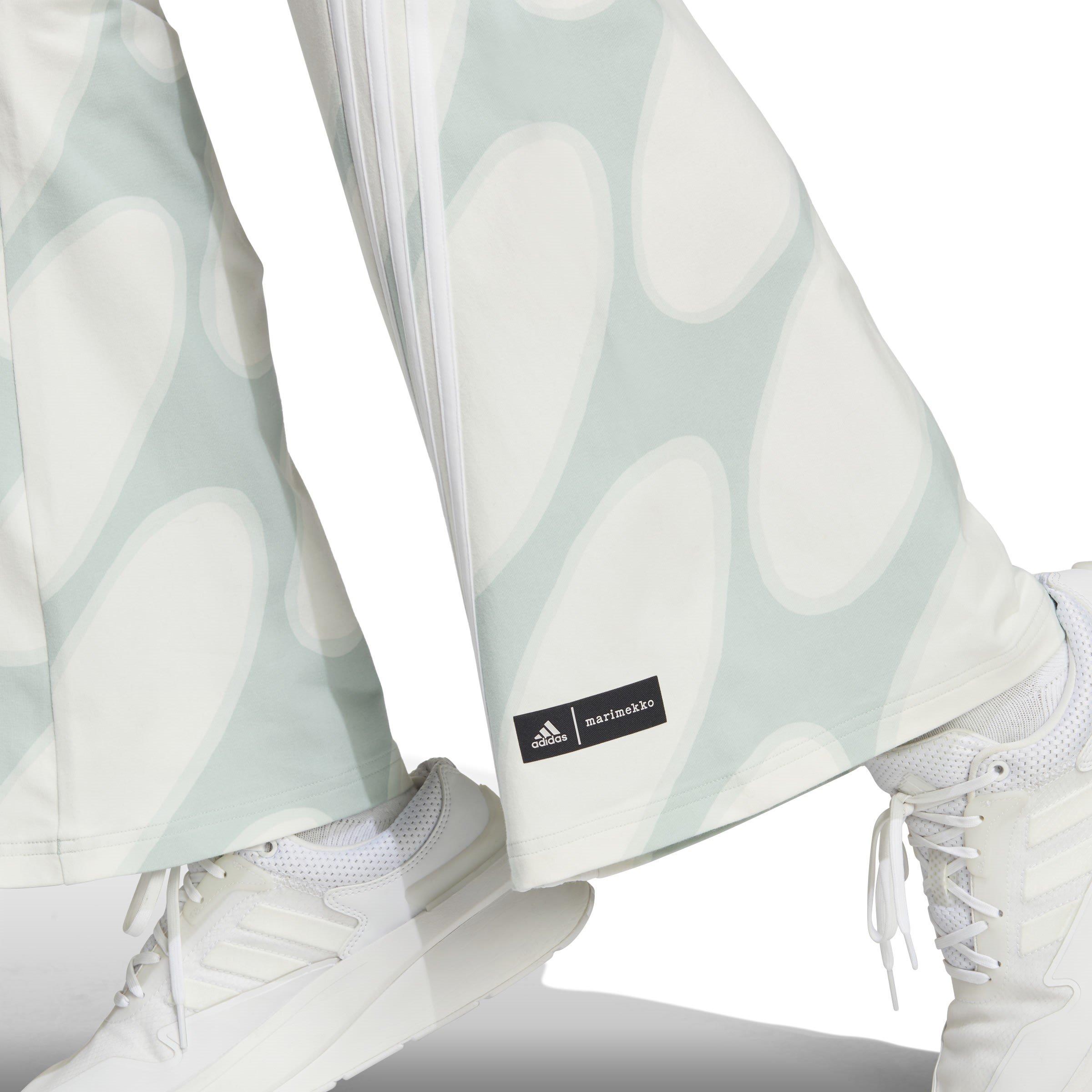 ClWh/Grn/DGrn - adidas - x Marimekko Future Icons Flared Leggings Womens - 6