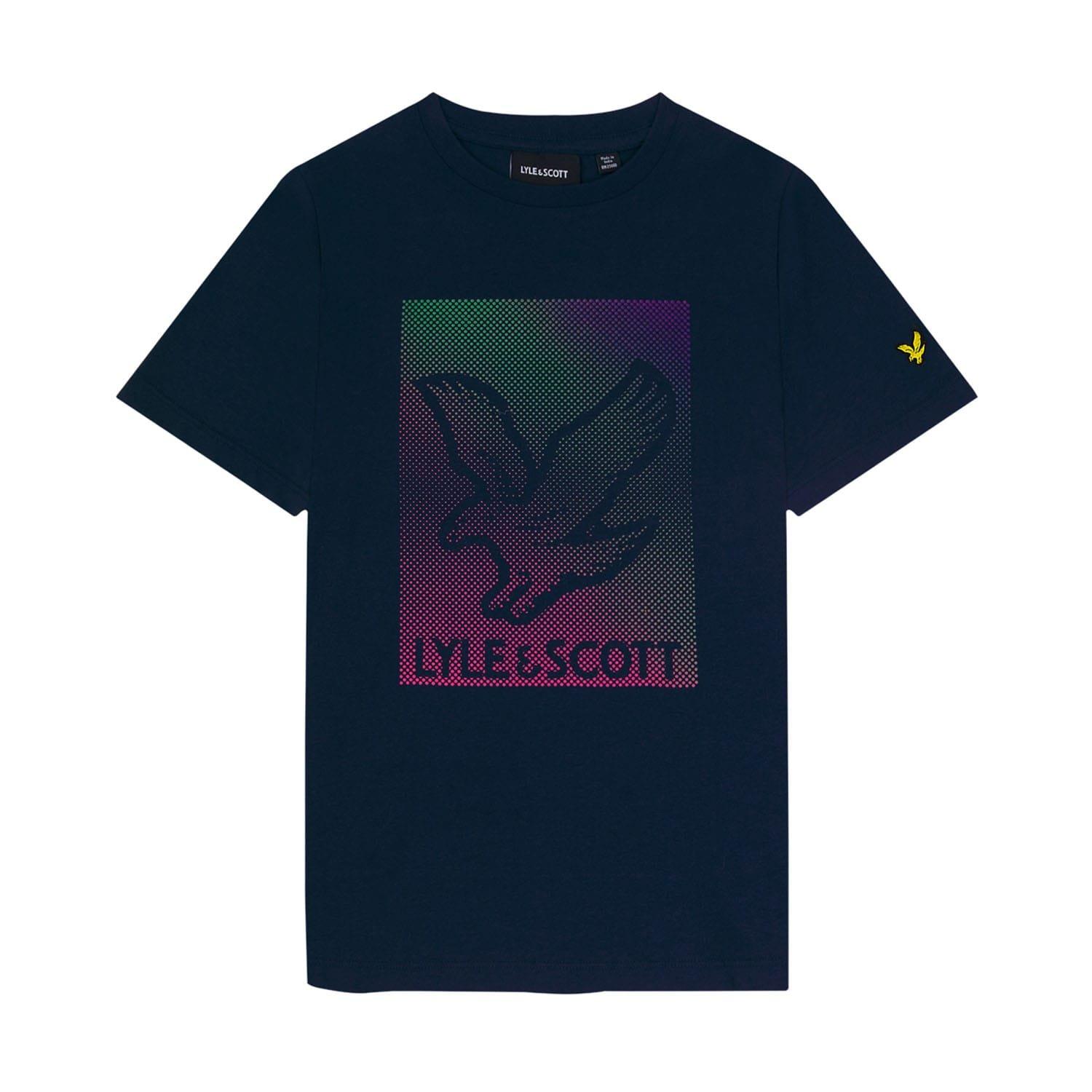 Navy - Lyle and Scott - Dotted Eagle Graphic T-Shirt