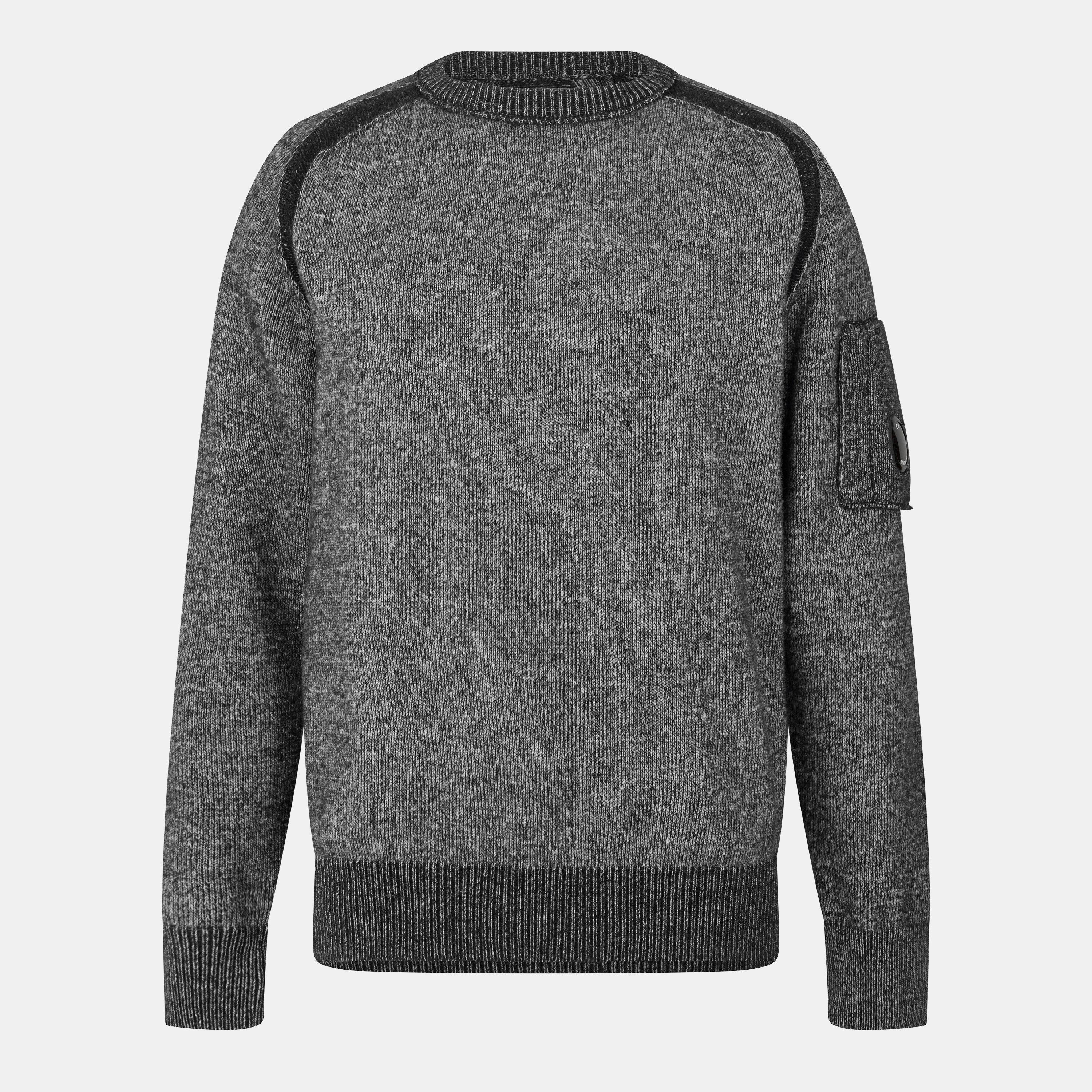 Anthracite M97 - CP Company - Men's Lens Crew Knitted Turtle Neck Jumper - 1