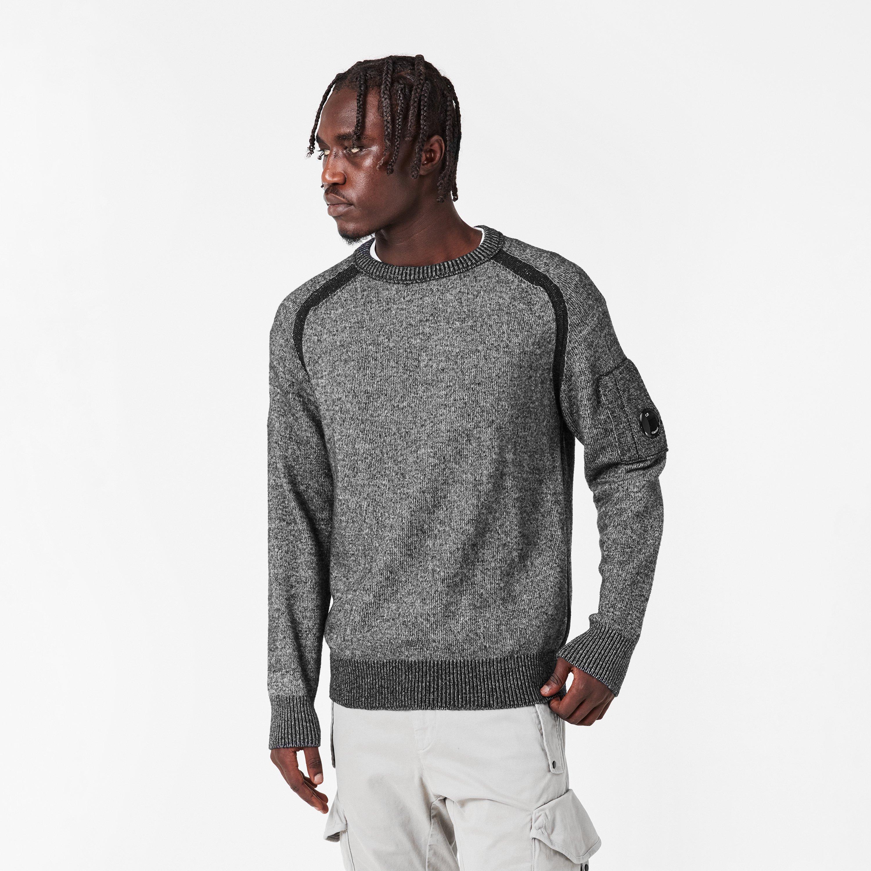 Anthracite M97 - CP Company - Men's Lens Crew Knitted Turtle Neck Jumper - 3