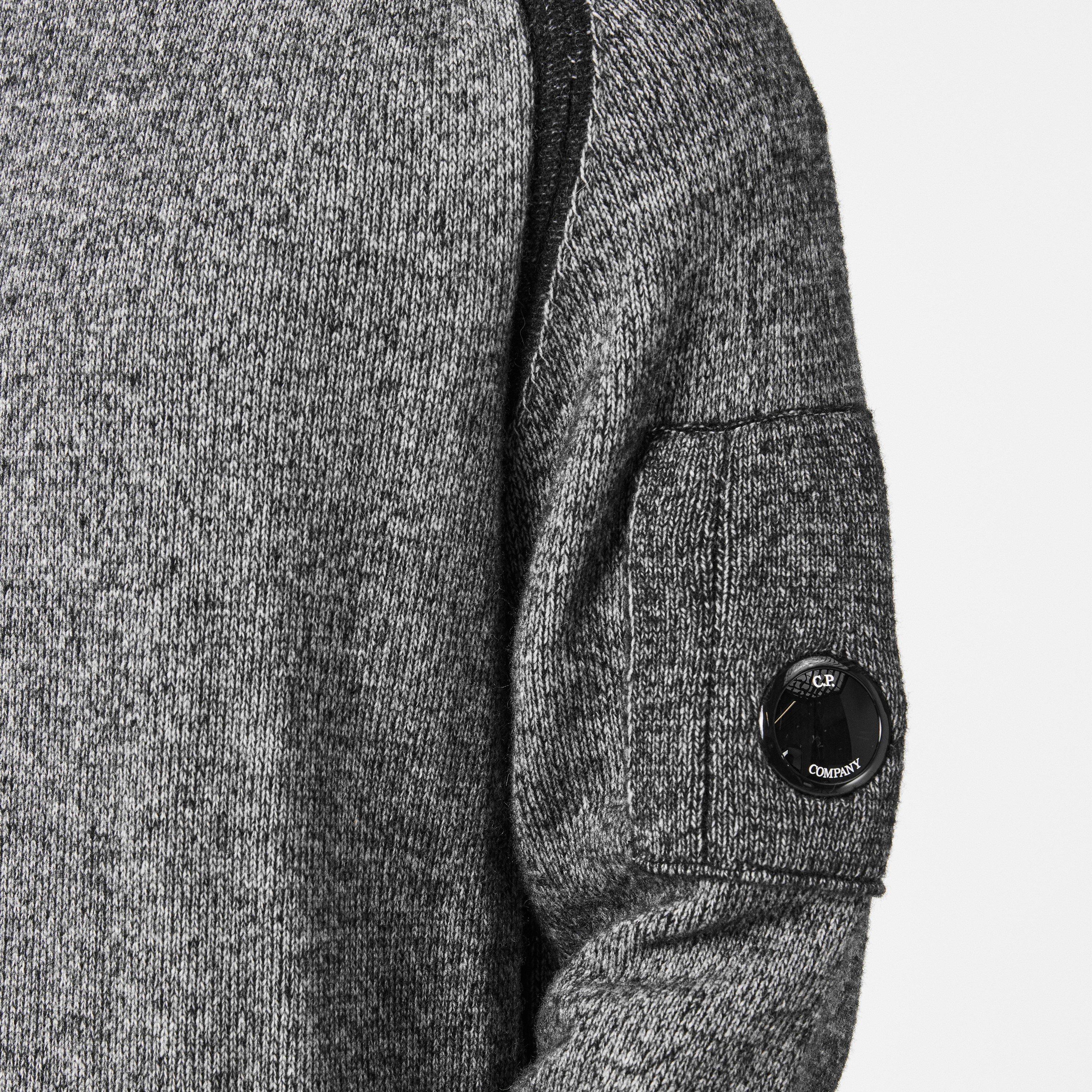 Anthracite M97 - CP Company - Men's Lens Crew Knitted Turtle Neck Jumper - 5