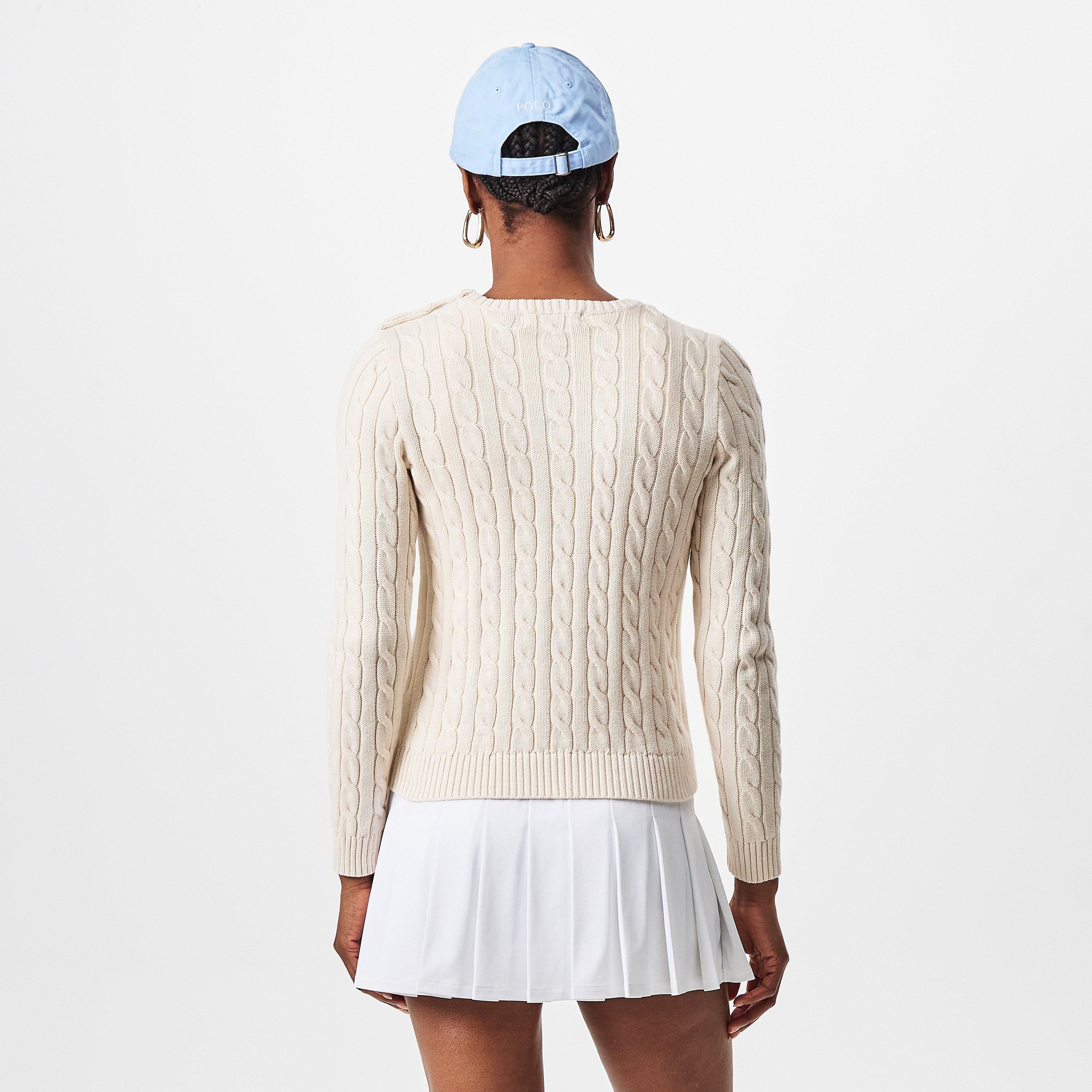 Birch Tan - Lauren by Ralph Lauren - Women's Cable-Knit Jumper - 4