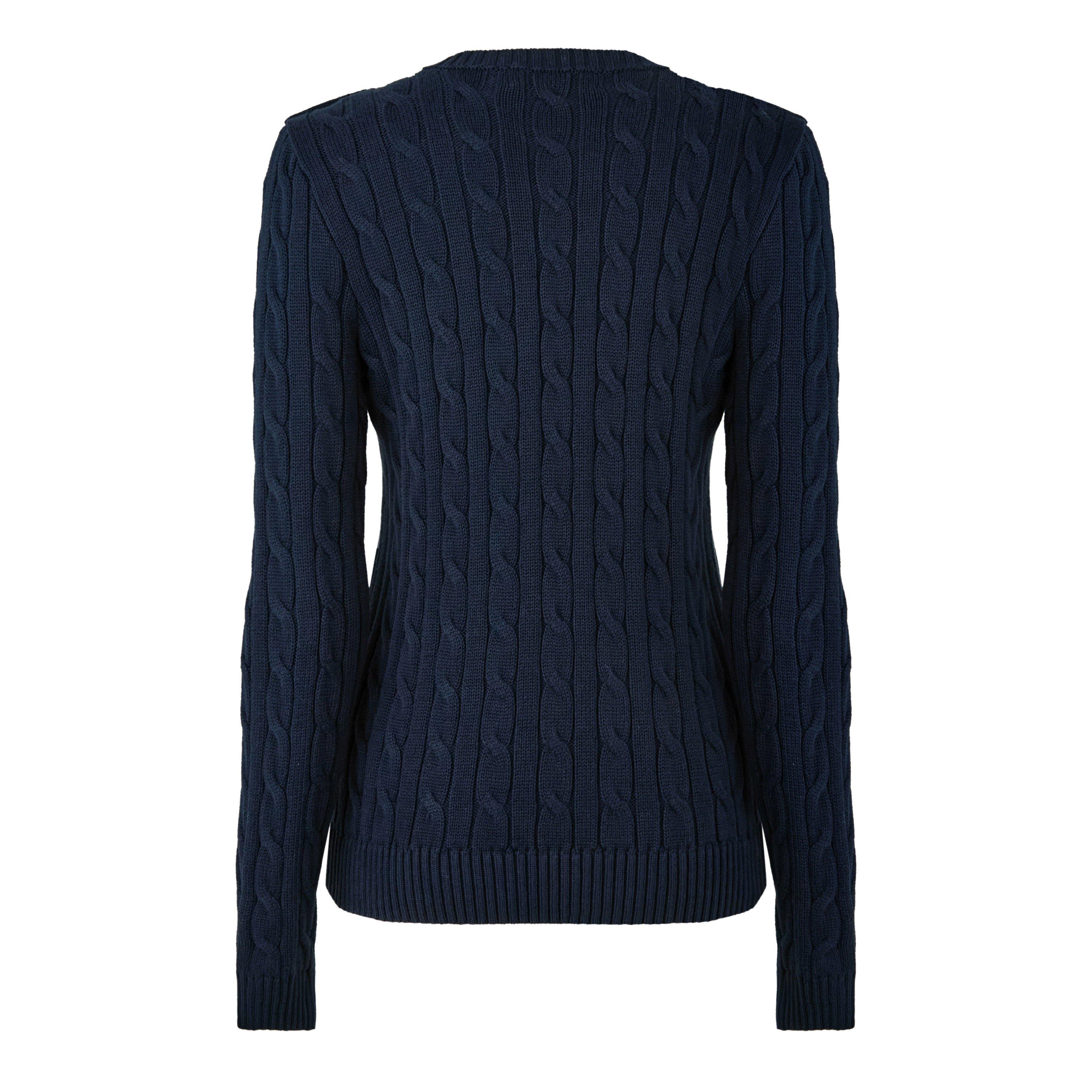 Lauren Navy - Lauren by Ralph Lauren - Women's Cable-Knit Jumper - 2
