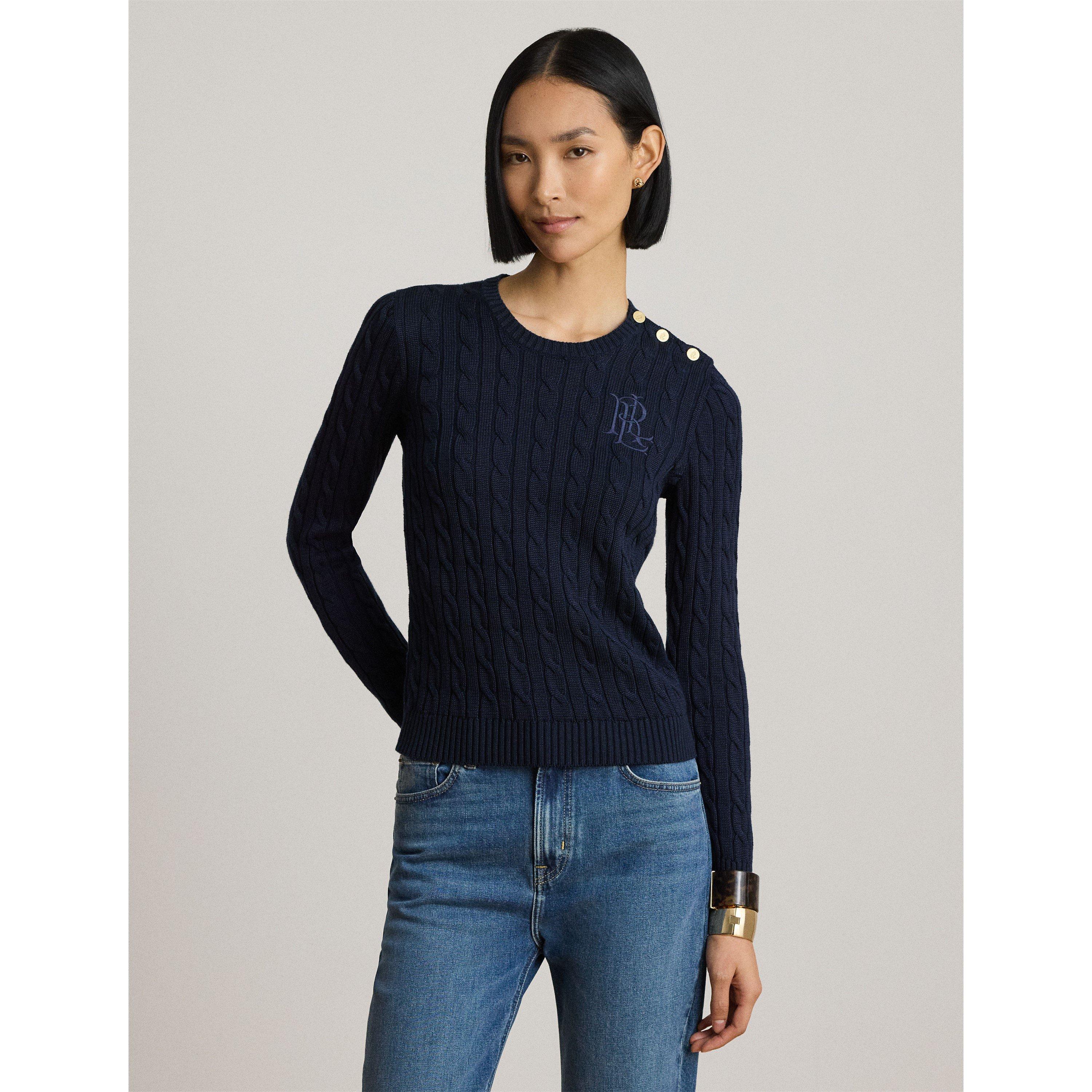 Lauren Navy - Lauren by Ralph Lauren - Women's Cable-Knit Jumper - 3