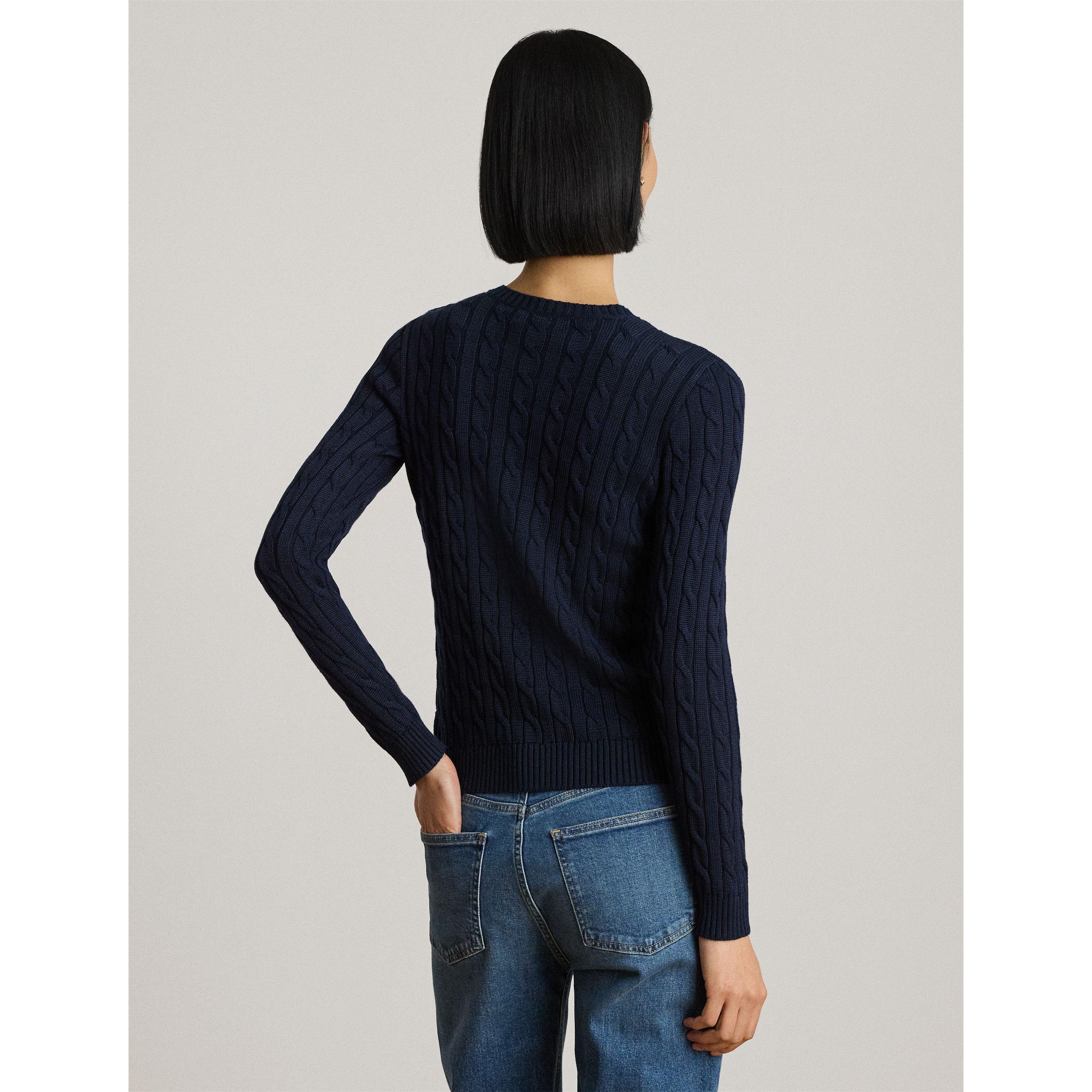Lauren Navy - Lauren by Ralph Lauren - Women's Cable-Knit Jumper - 4