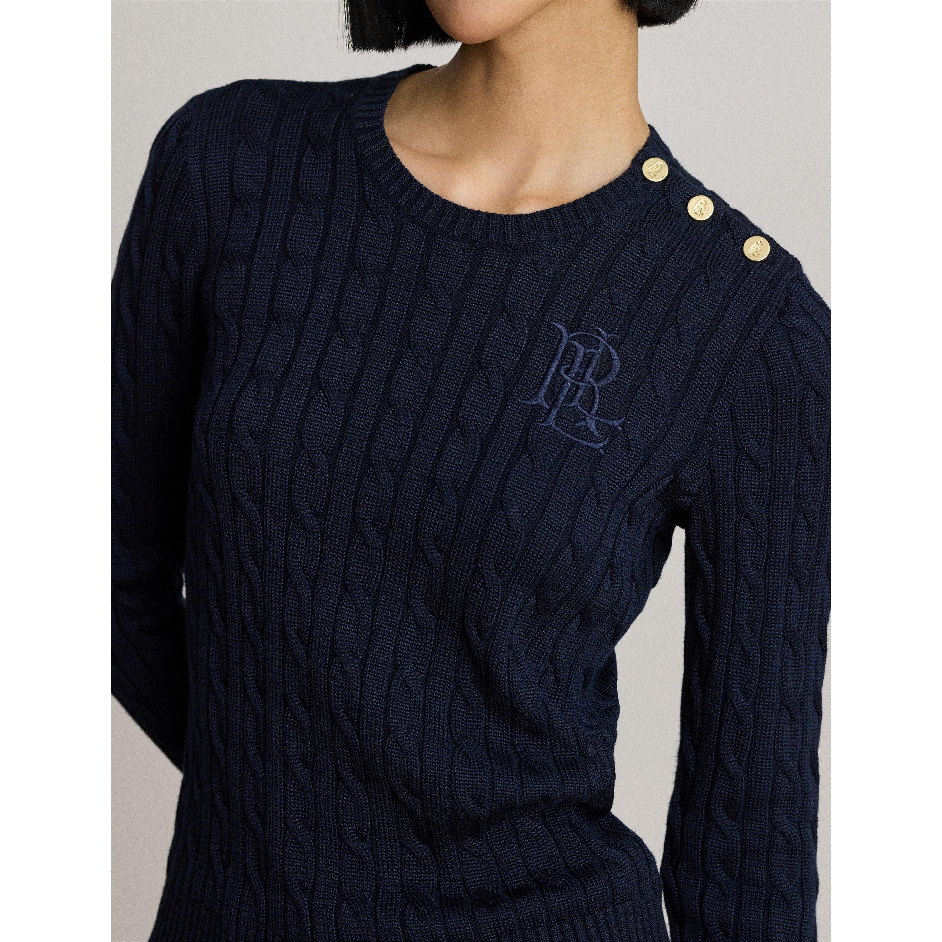 Lauren Navy - Lauren by Ralph Lauren - Women's Cable-Knit Jumper - 5