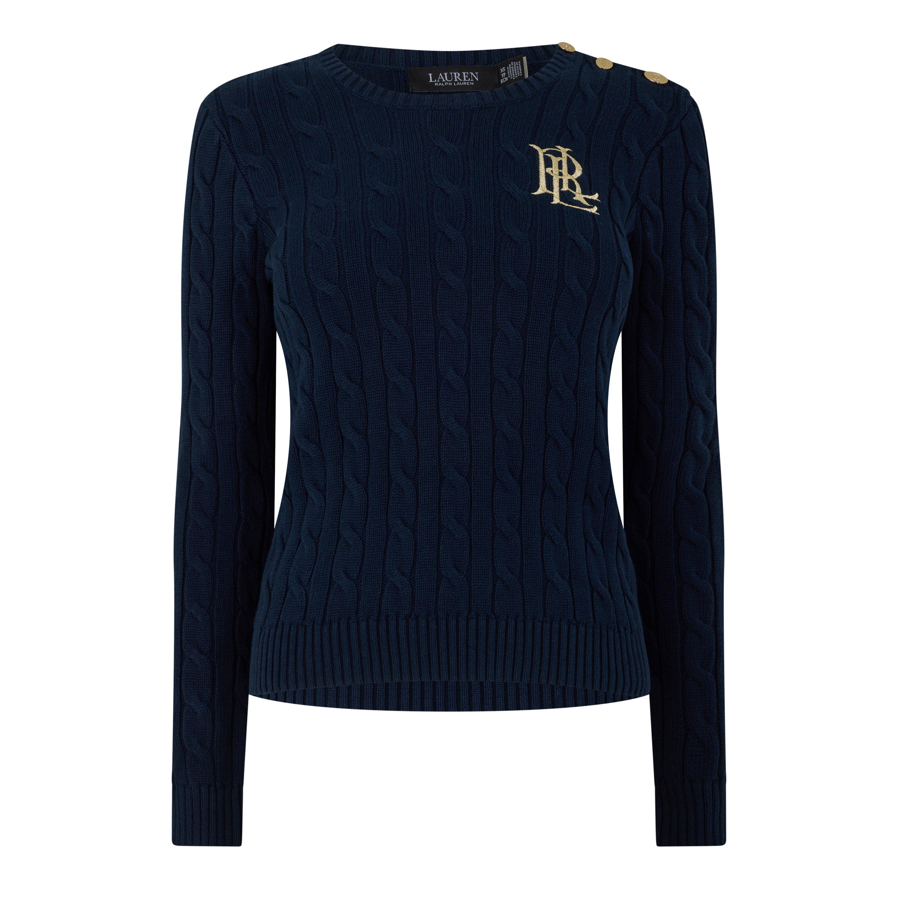 Lauren Navy - Lauren by Ralph Lauren - Women's Cable-Knit Jumper - 1