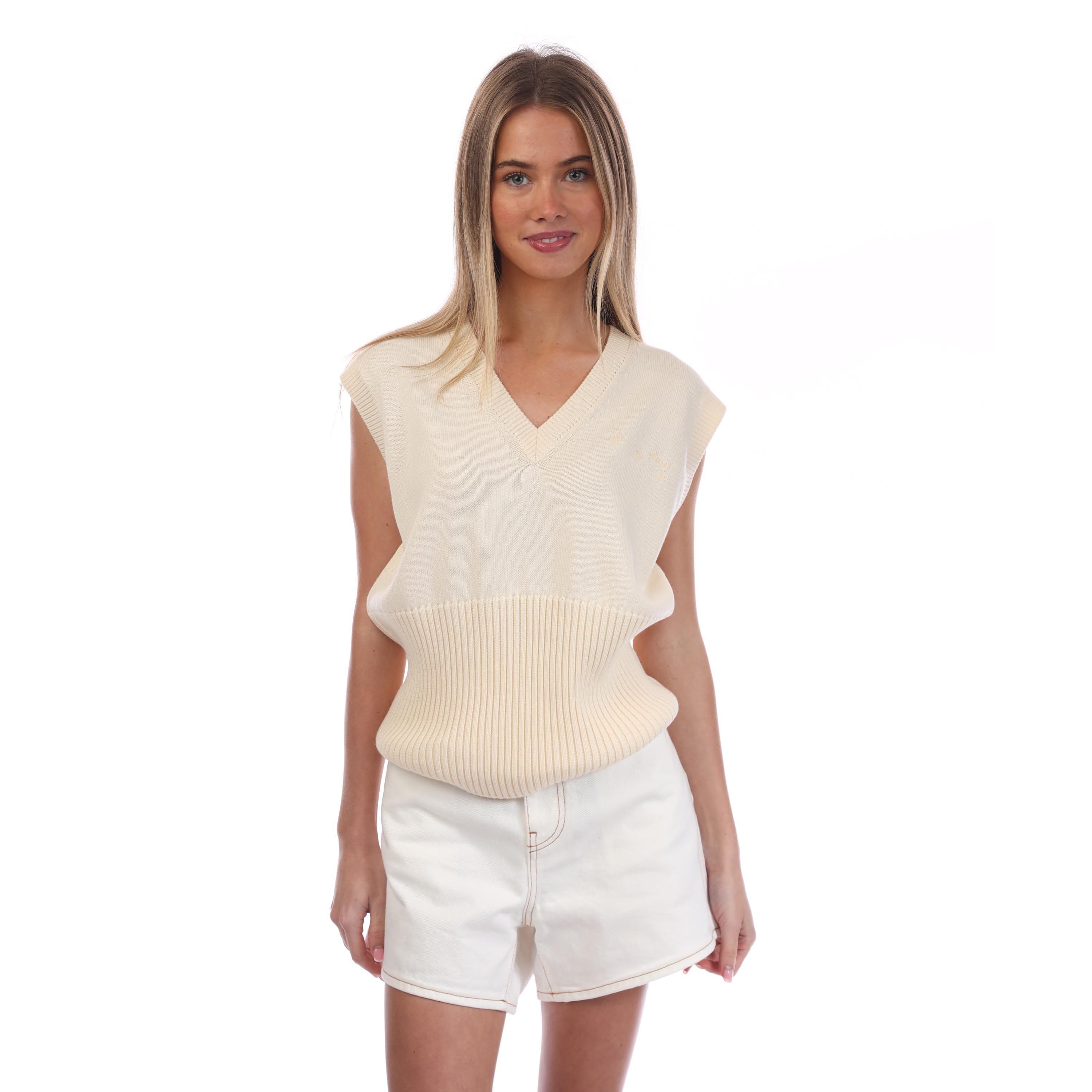 Beige - Off White - Swimming Man Basic Vest - 1