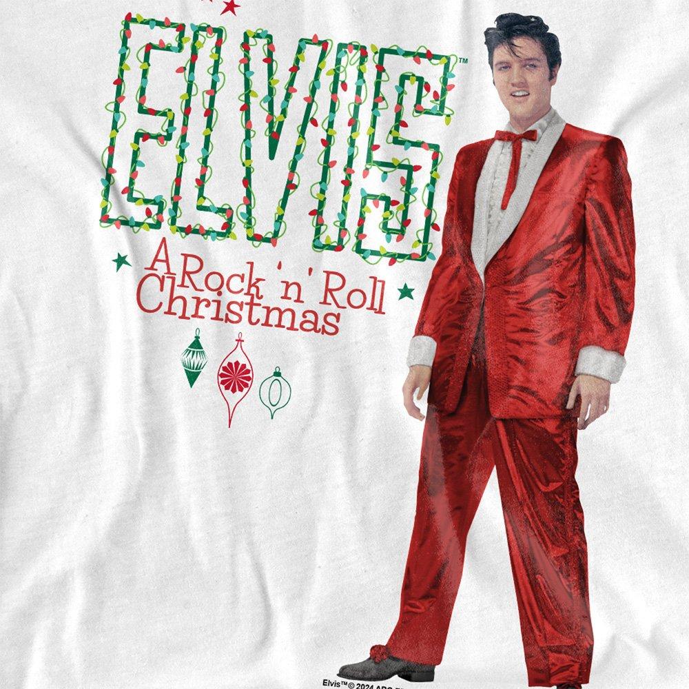 White - Elvis Presley - Elvis Holiday Lights Kids T-Shirt White - 2