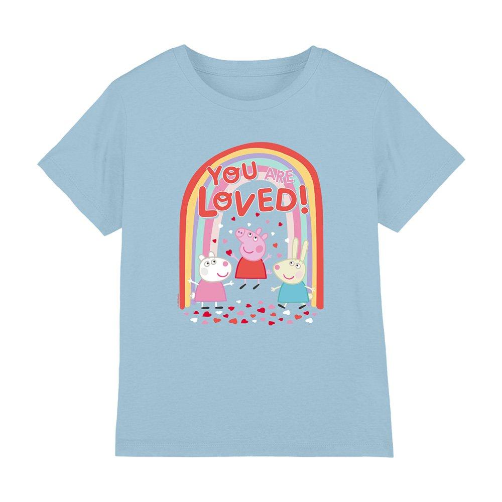 Light Blue - Hasbro - Peppa Pig Friends You Are Loved Kids T-Shirt Ligh - 1