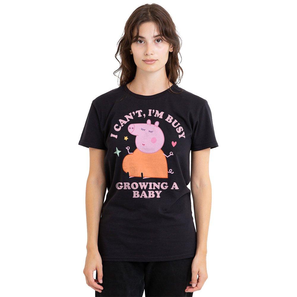 Black - Hasbro - Peppa Pig Mummy Pig Busy Growing A Baby T-Shirt B - 1