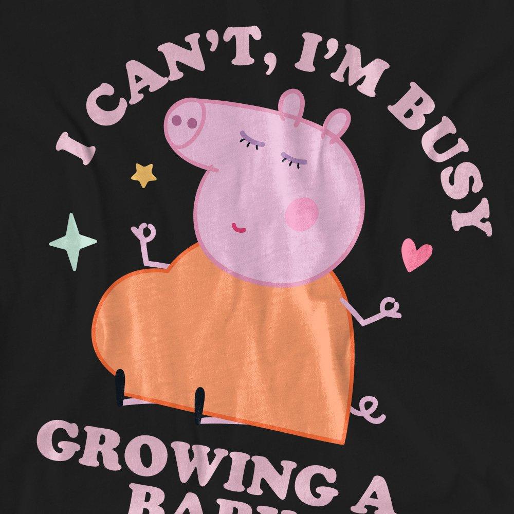 Black - Hasbro - Peppa Pig Mummy Pig Busy Growing A Baby T-Shirt B - 2