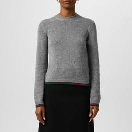 Gucci Women's Plain Wool Crew Neck Jumper With Cashmere
