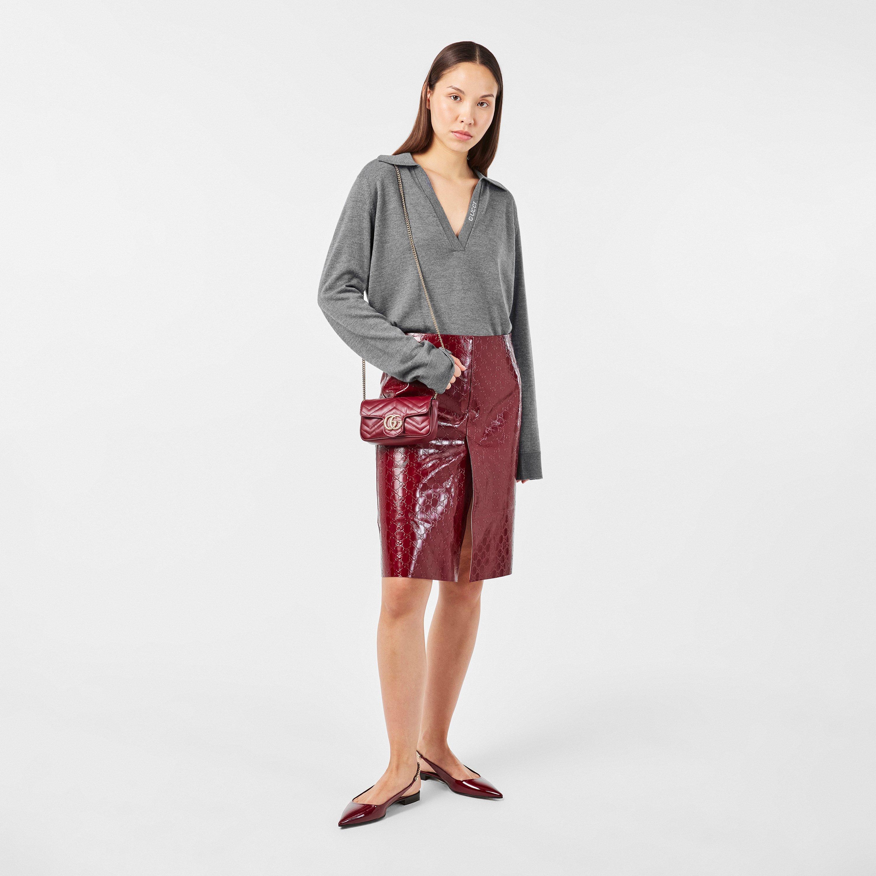 Medium Grey - Gucci - Extra Fine Wool Polo Top - 6