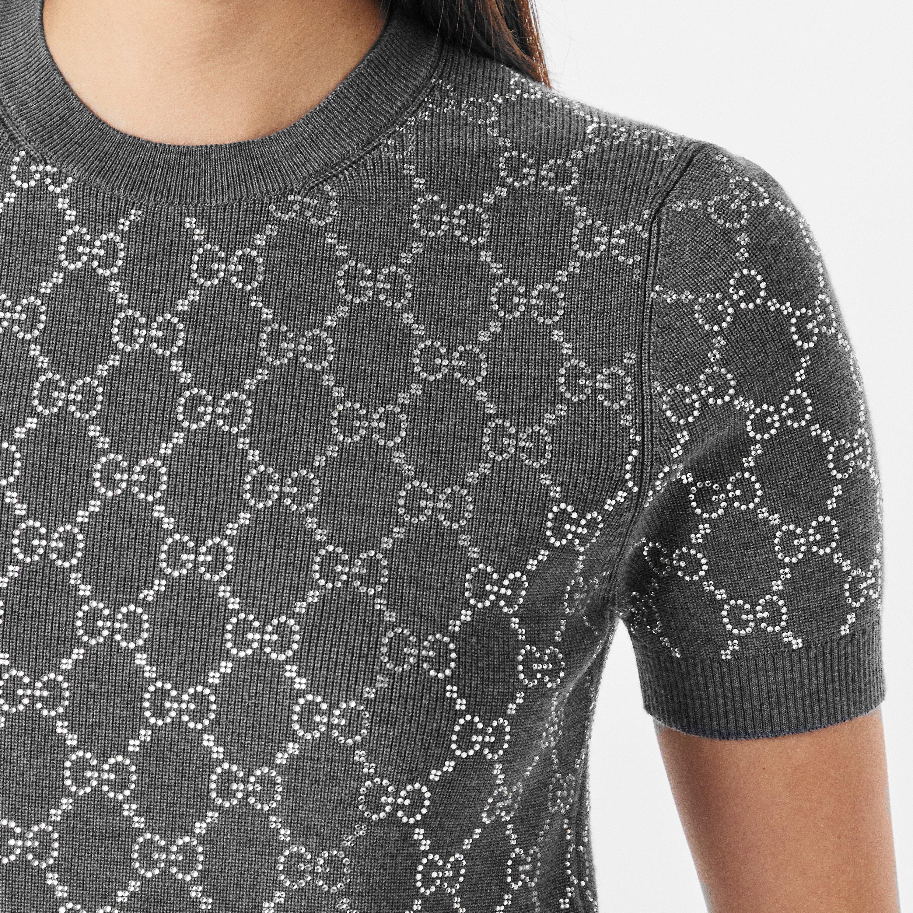 Medium Grey - Gucci - Monogram Crew Neck Jumper Top - 5